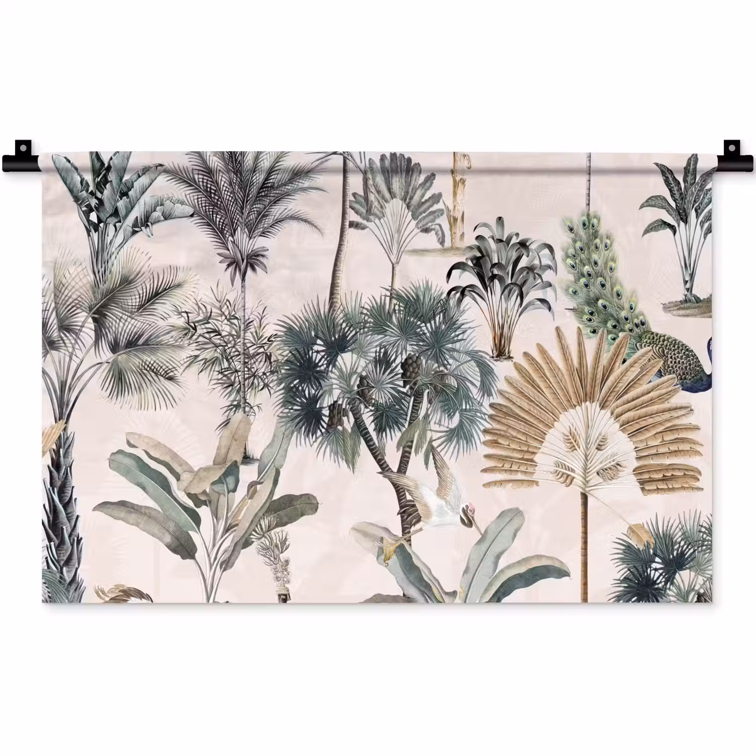 Retro - Jungle - Natuur - Dieren Wandkleed katoen klein -zz3d
