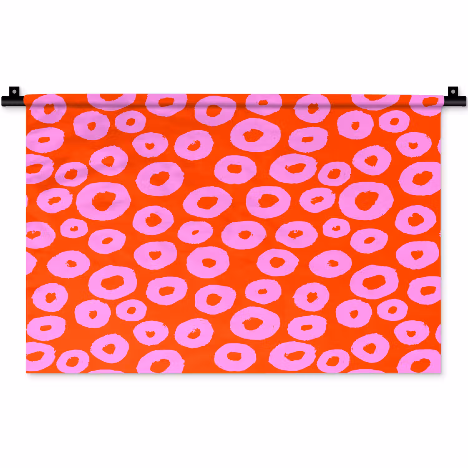 Rondjes - Roze - Rood Wandkleed katoen klein 269 -zz3d