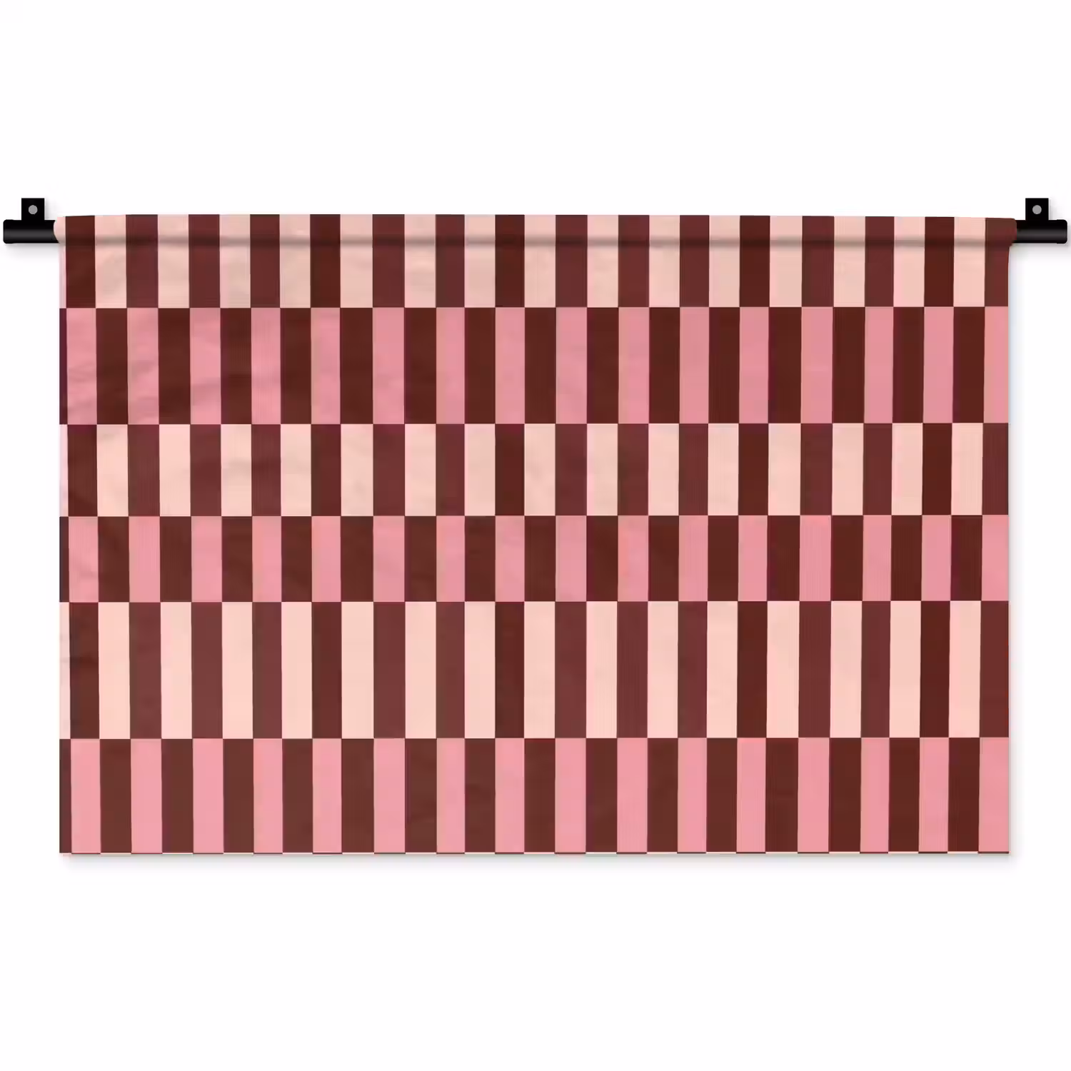 Roze - Rood - Blokjes Wandkleed katoen klein 269 -zz3d