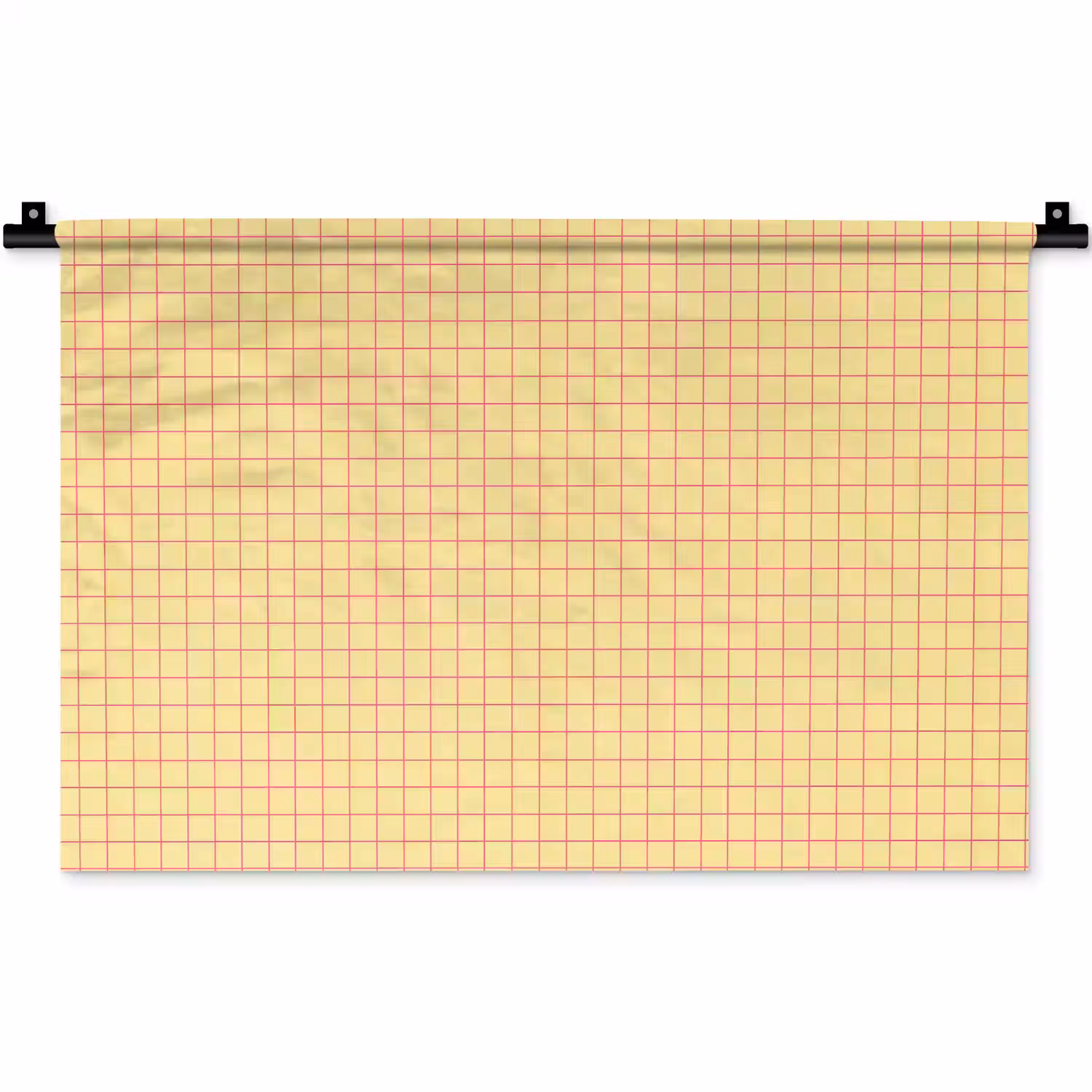 Ruitjes - Grid - Minimalistisch - Geel - Roze Wandkleed katoen klein 269 -zz3d