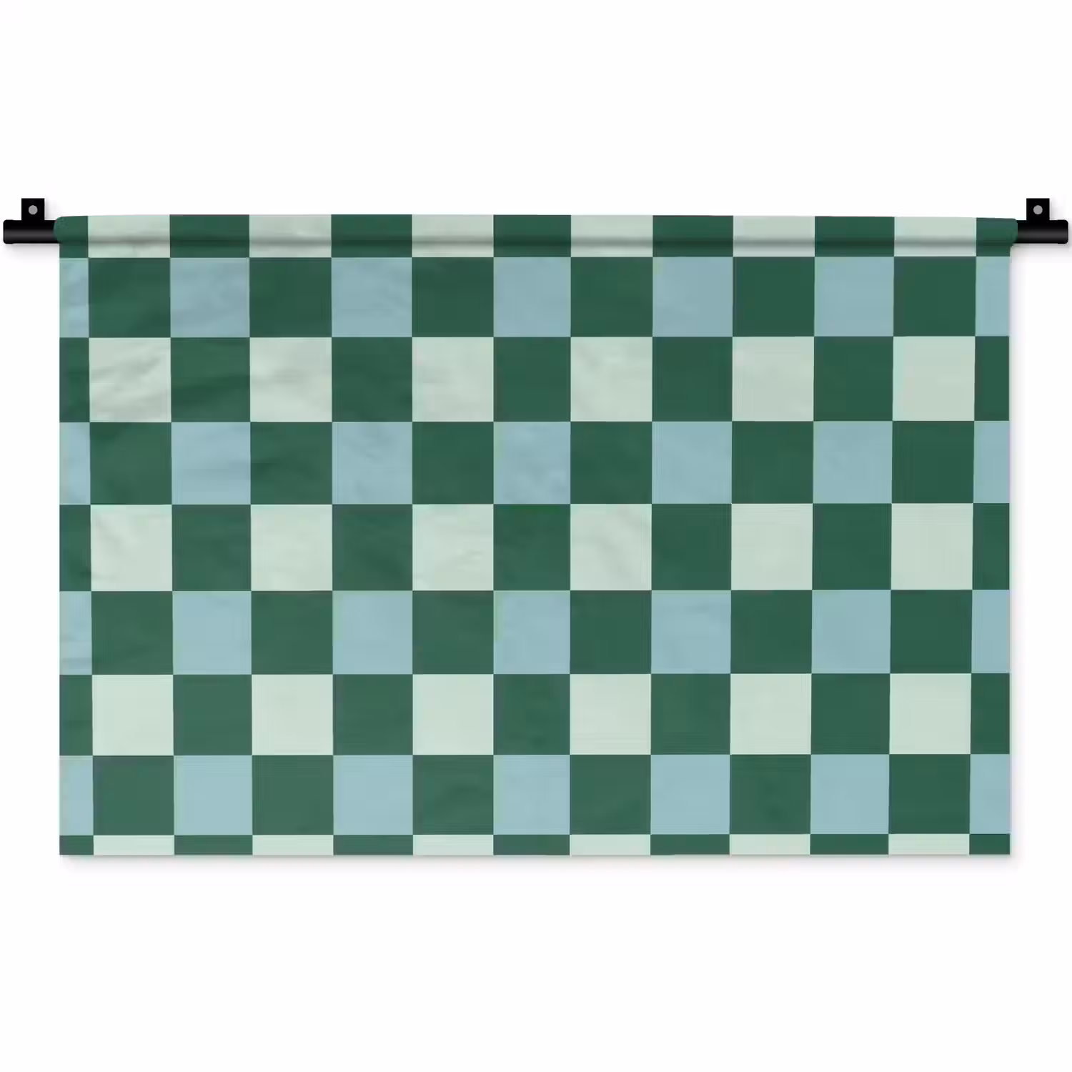Schaakbord - Klassiek - Groen Wandkleed katoen klein 269 -zz3d