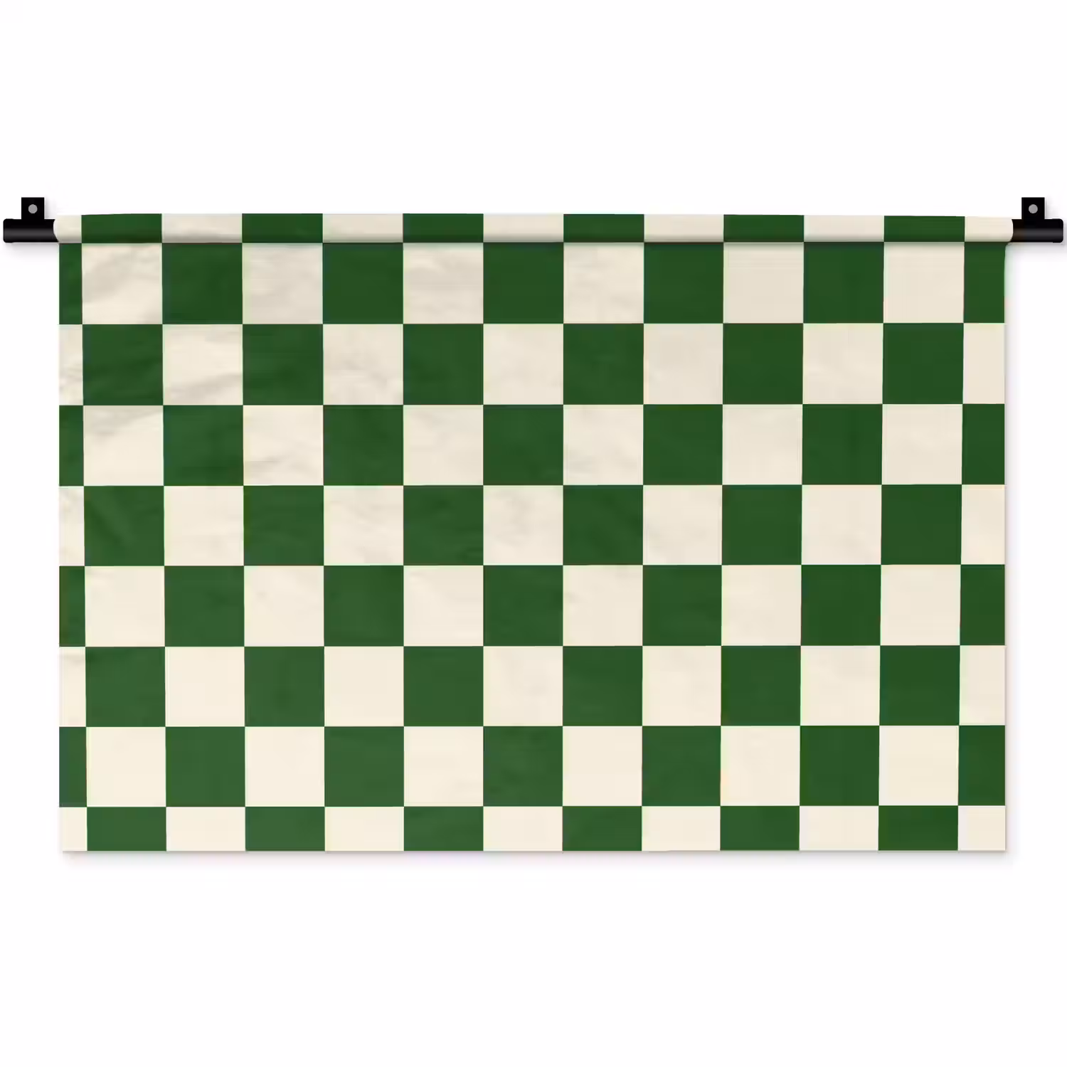 Schaakbord - Patroon - Groen Wandkleed katoen klein 269 -zz3d
