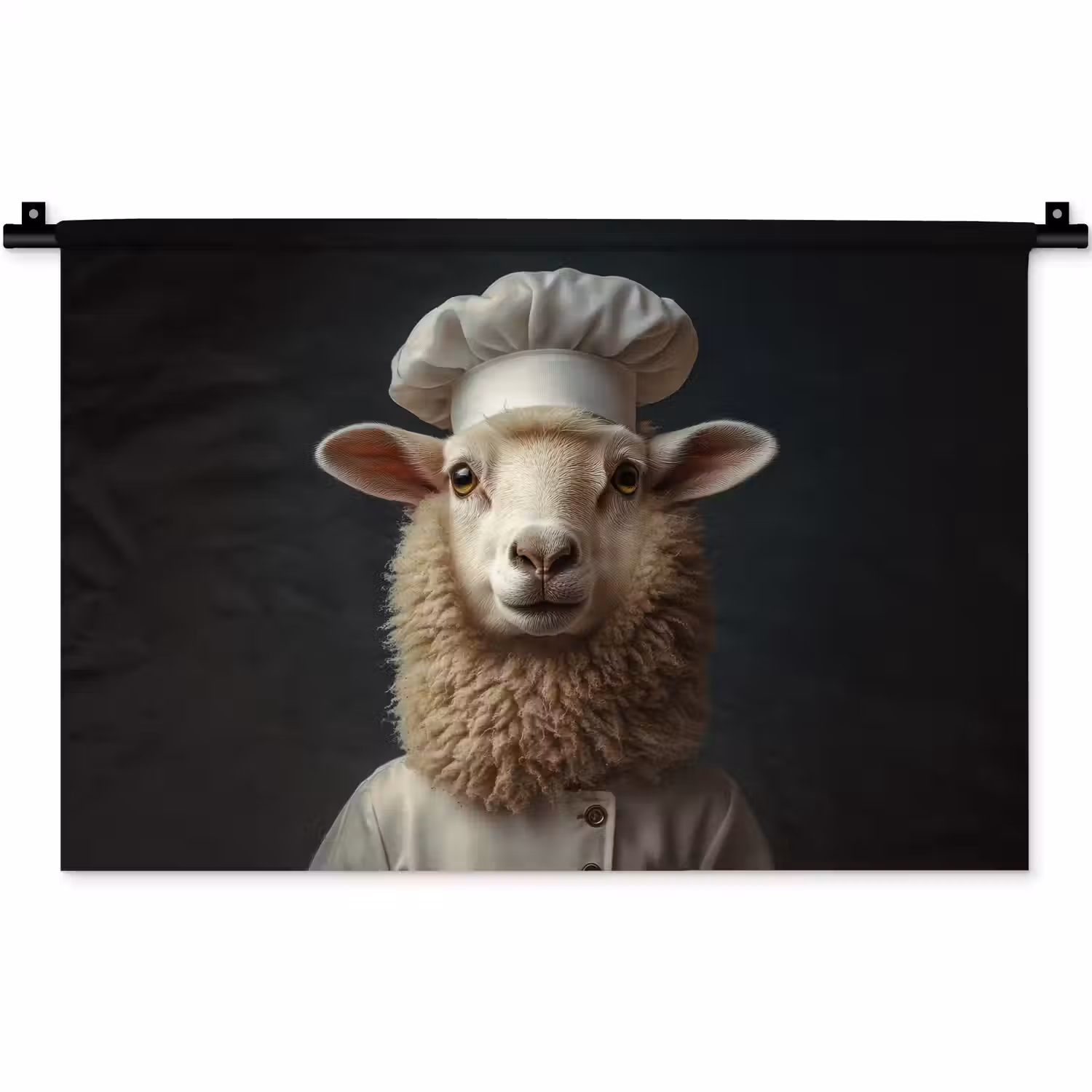 Schaap - Wol - Kok Wandkleed katoen klein -zz3d