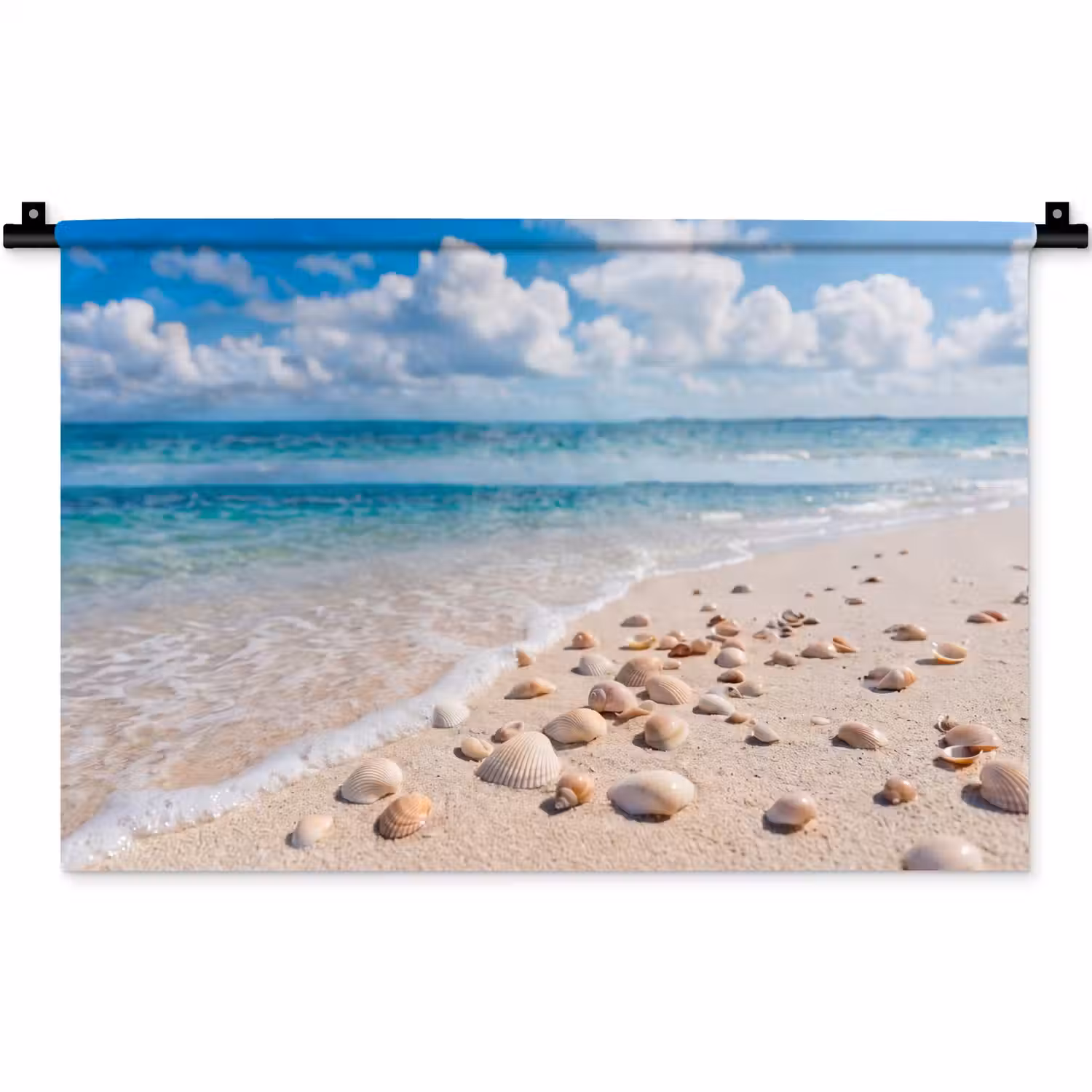 Schelpen - Strand - Natuur - Beige Wandkleed katoen klein -zz3d
