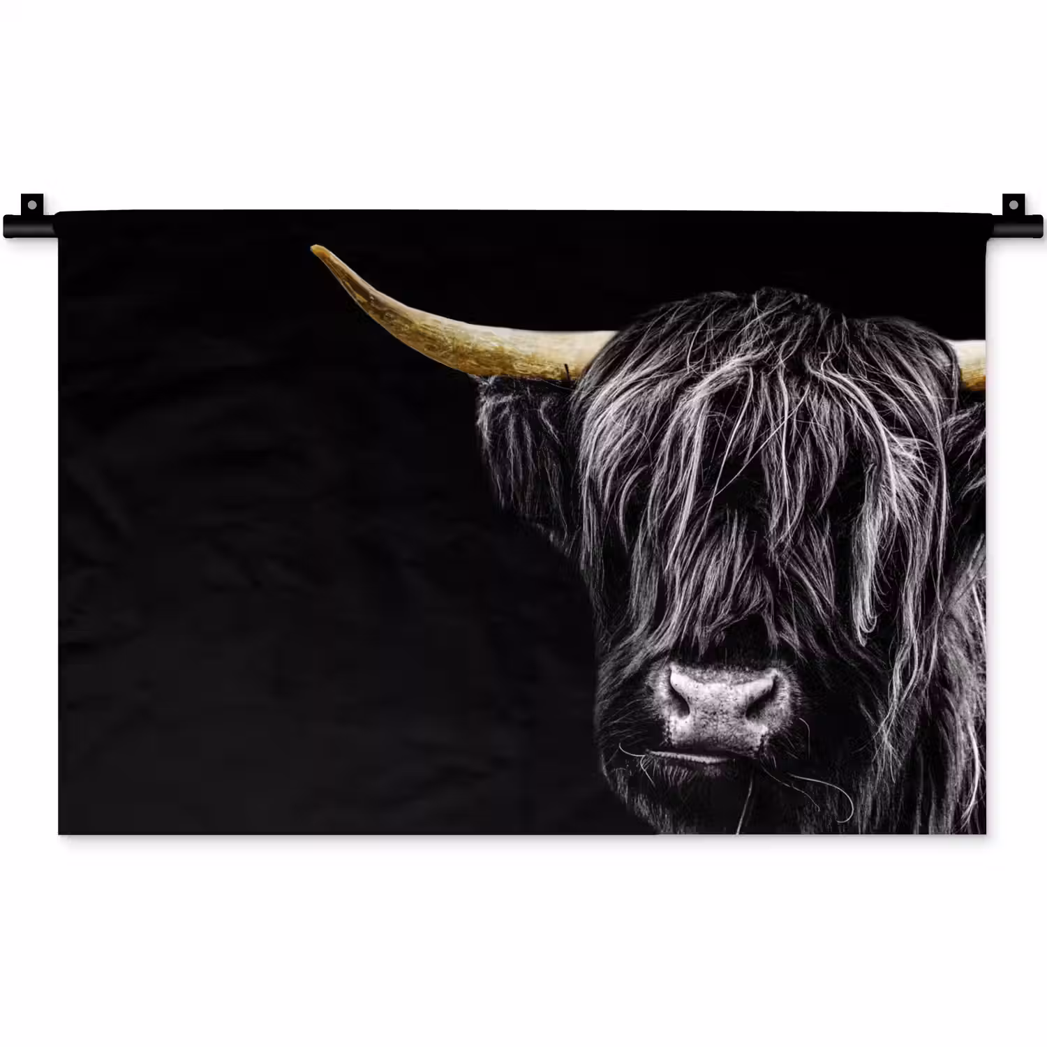 Schotse hooglander - Goud - Vacht - Dieren - Koe Wandkleed katoen klein -zz3d