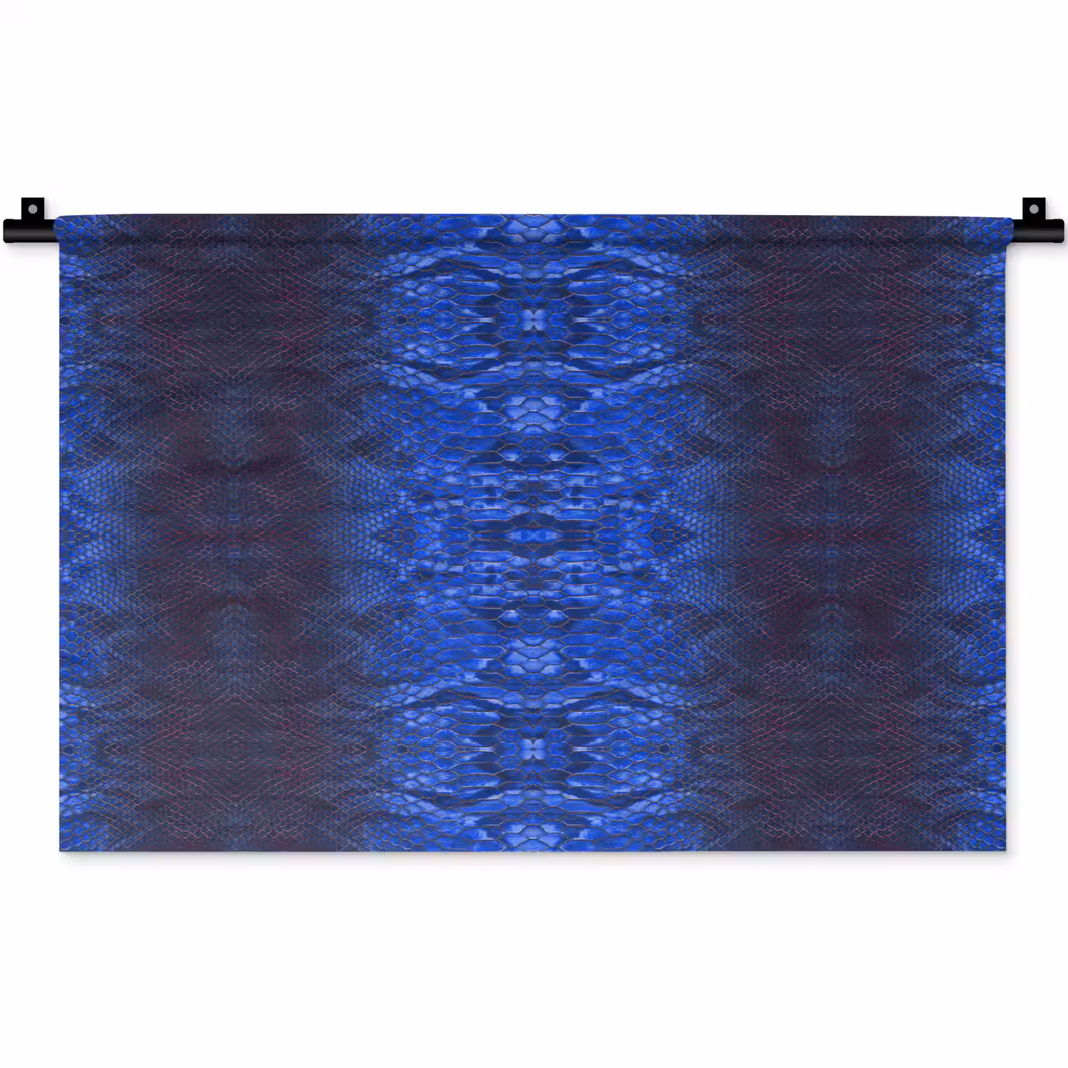 Slang - Boa - Blauw - Rood Wandkleed katoen klein 269 -zz3d