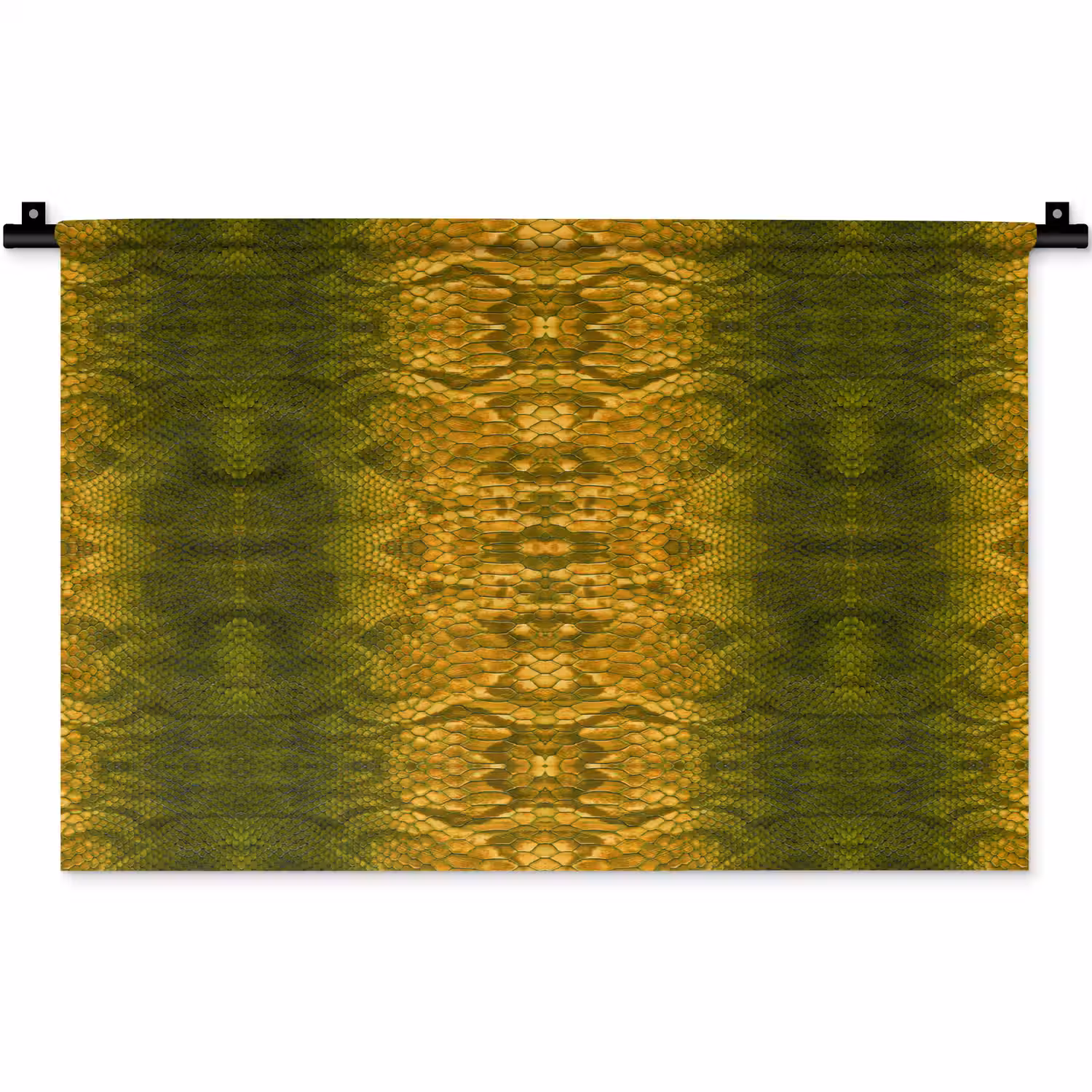 Slang - Boa - Geel - Groen Wandkleed katoen klein 269 -zz3d