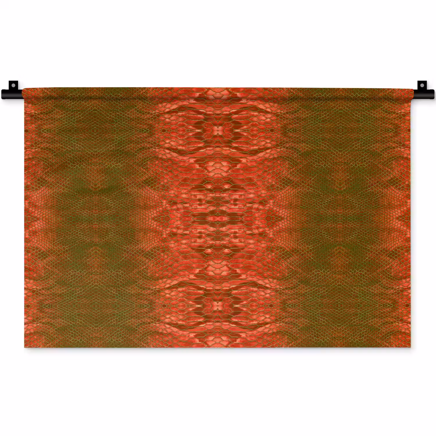 Slang - Boa - Groen - Rood Wandkleed katoen klein 269 -zz3d