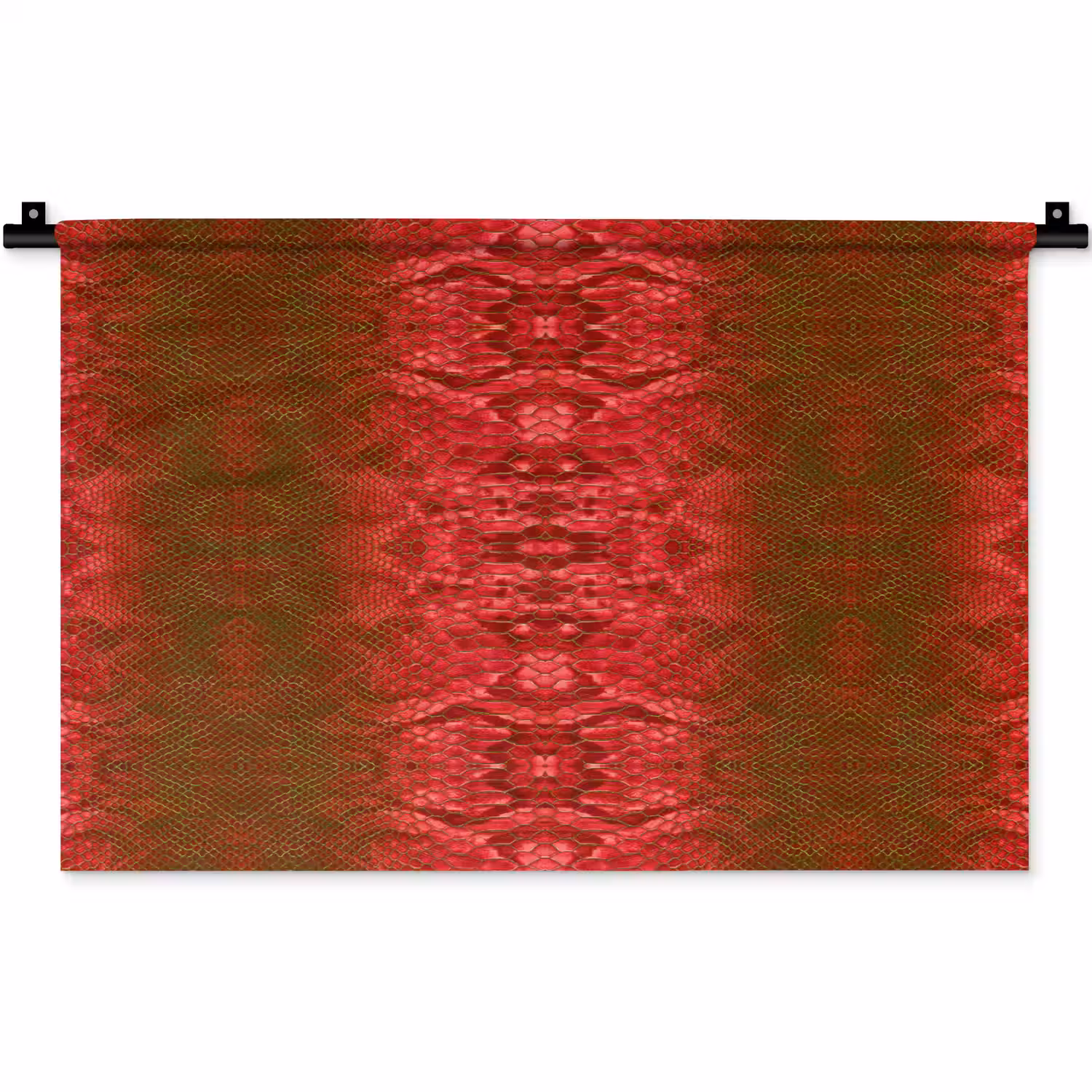 Slang - Boa - Rood -Groen Wandkleed katoen klein 269 -zz3d
