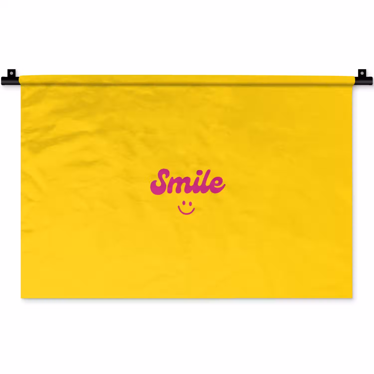 Smile - Geel - Roze Wandkleed katoen klein -zz3d