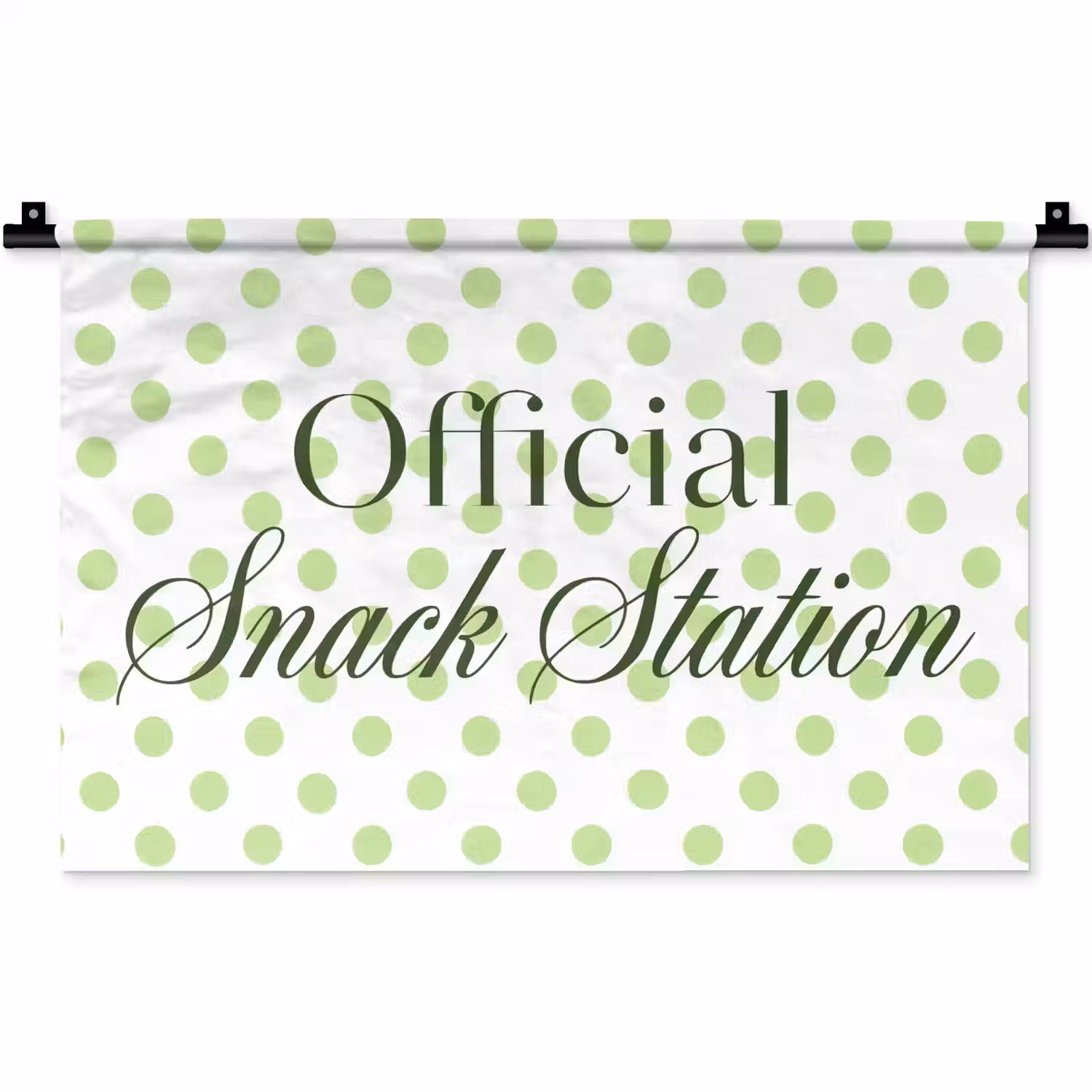 Snack Station - Groen - Stippen Wandkleed katoen klein -zz3d