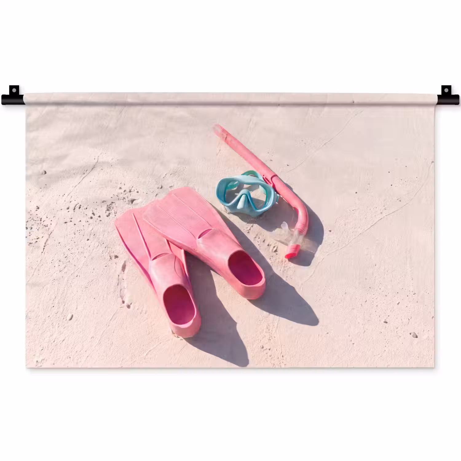 Snorkelset - Strand - Zomer - Roze Wandkleed katoen klein -zz3d