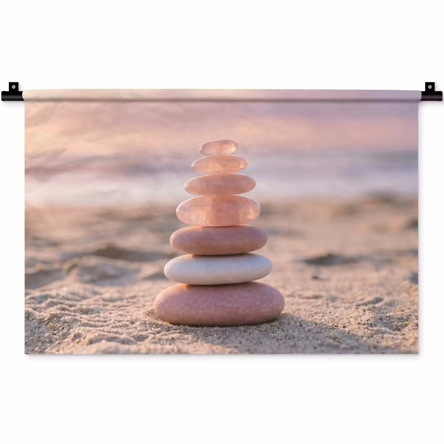 Stenen - Zand - Roze Wandkleed katoen klein -zz3d