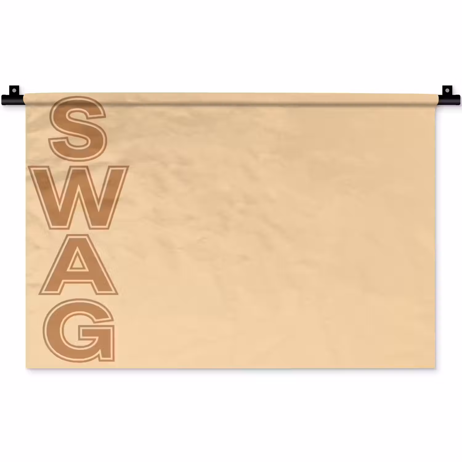 Swag - Bruin - Beige Wandkleed katoen klein -zz3d