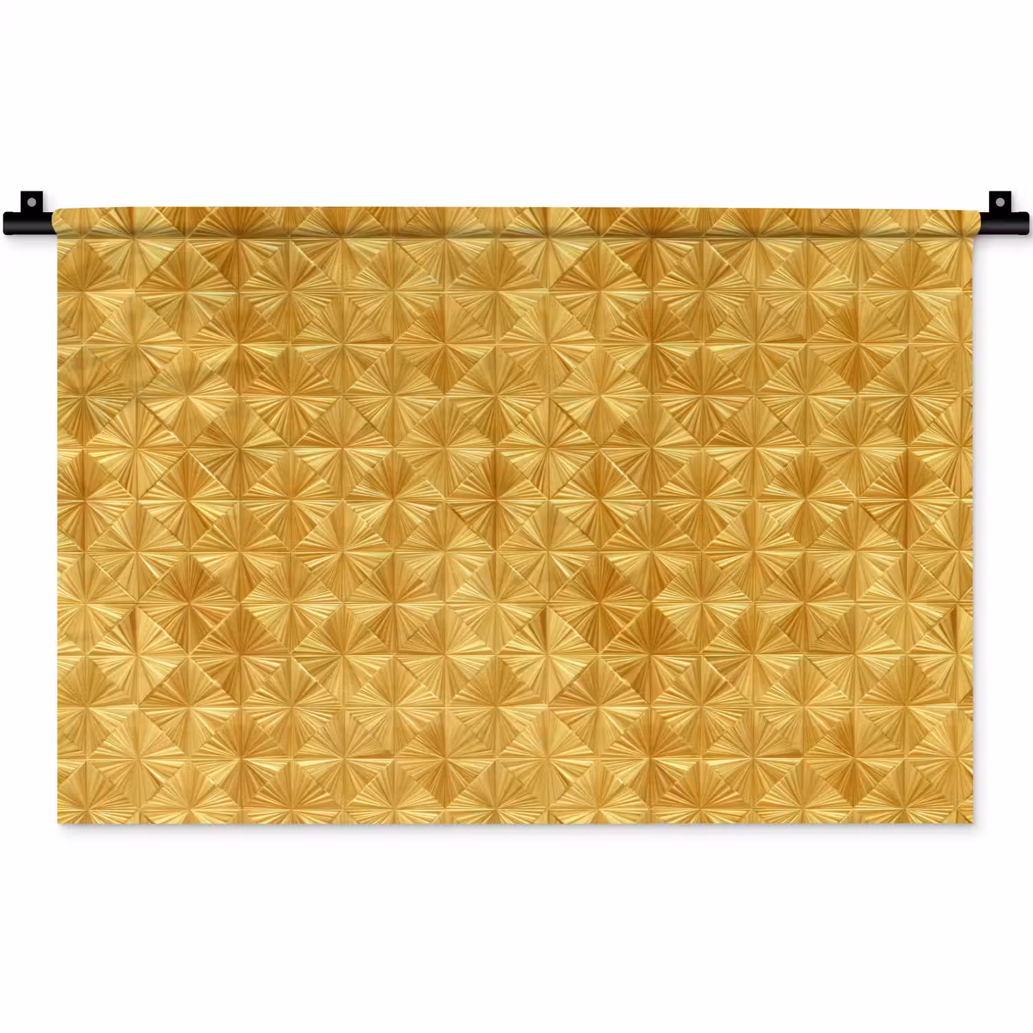 Tegels - Geometrisch - Reliëf - Goud Wandkleed katoen klein 269 -zz3d