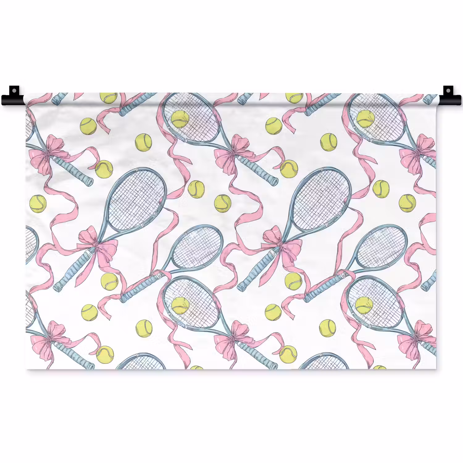 Tennis - Strikken - Kleurrijk Wandkleed katoen klein 269 -zz3d