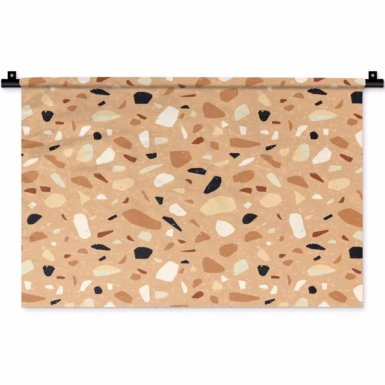 Terrazzo - Patroon - Kleurrijk - Oranje Wandkleed katoen klein 269 -zz3d