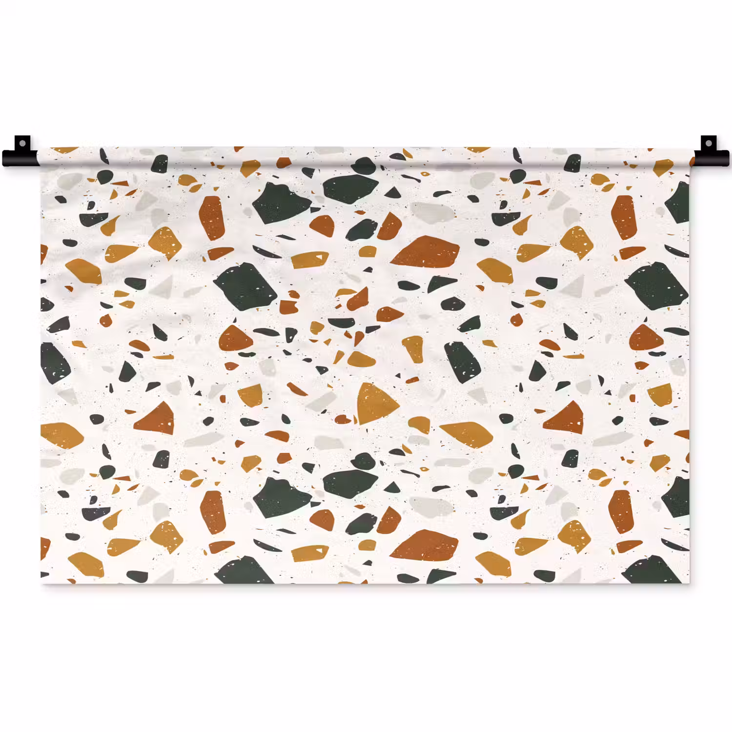 Terrazzo - Patroon - Wit - Terra Wandkleed katoen klein 269 -zz3d