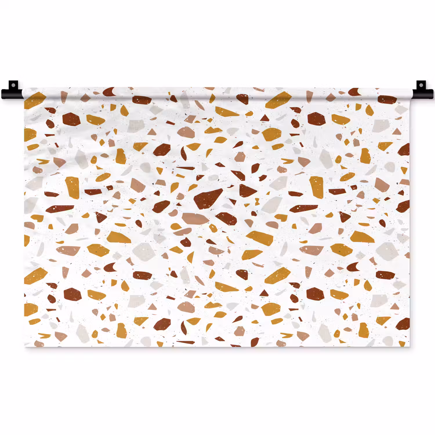 Terrazzo - Patroon - Wit - Urban Wandkleed katoen klein 269 -zz3d