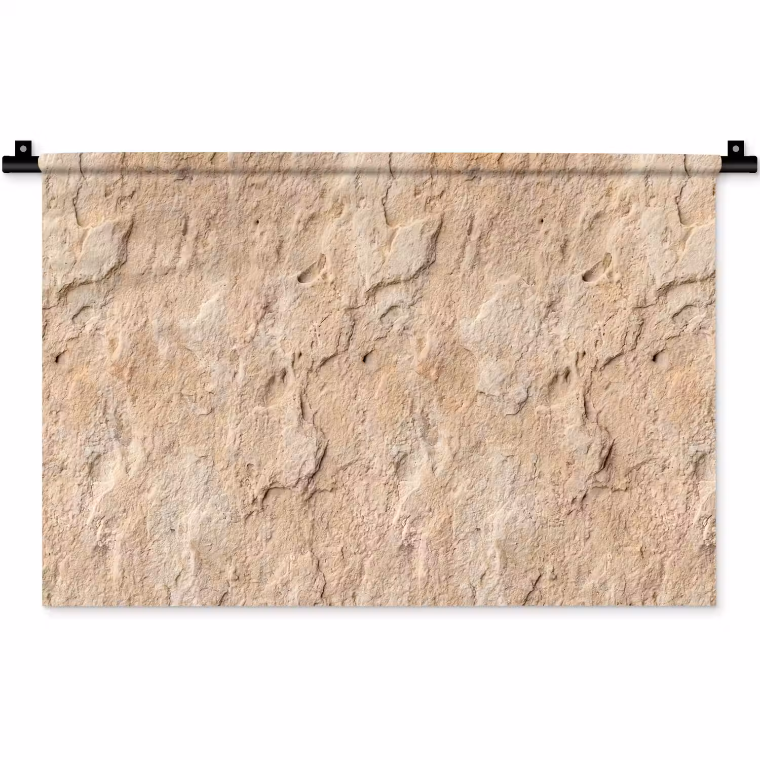 Textuur - Steen - Natuur - Beige Wandkleed katoen klein -zz3d