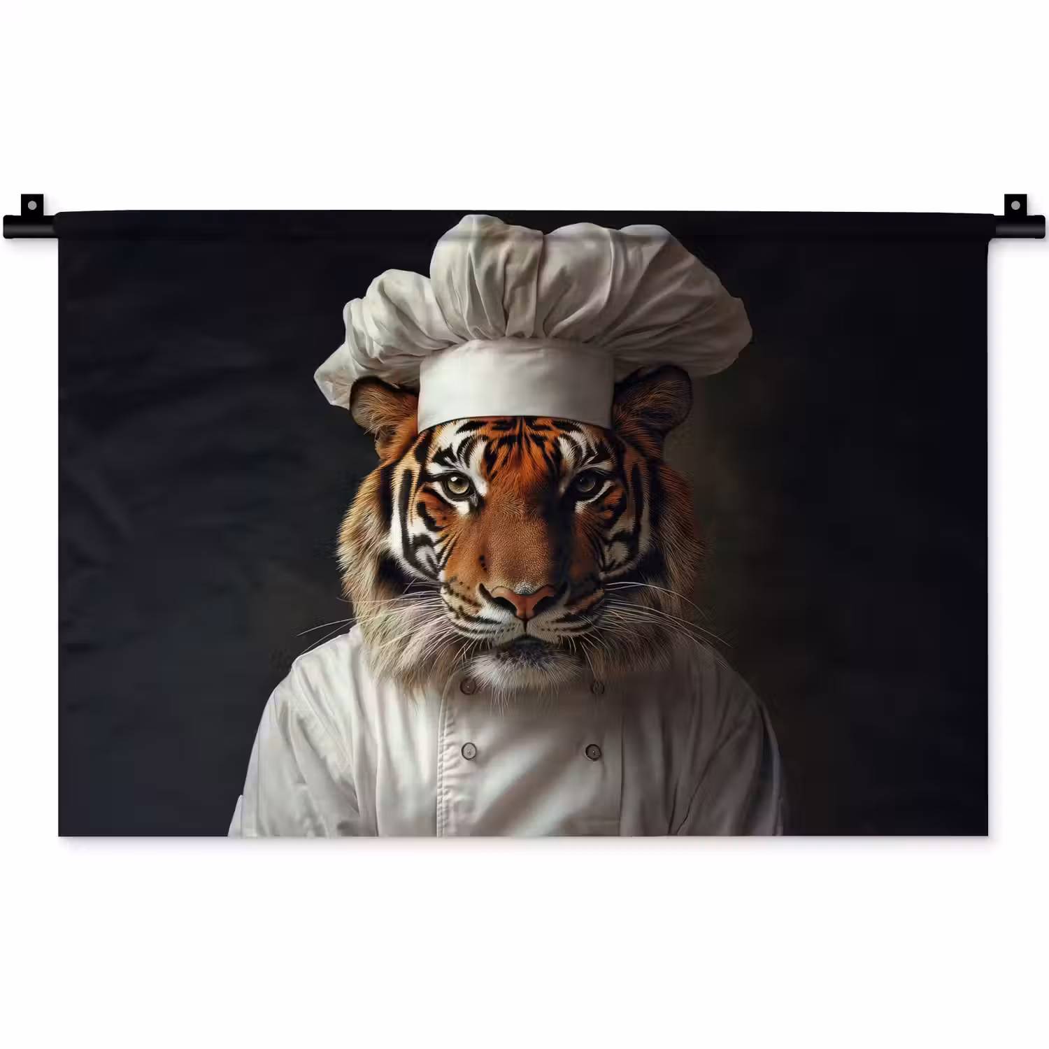 Tijger - Kokskleding - Bruin Wandkleed katoen klein -zz3d