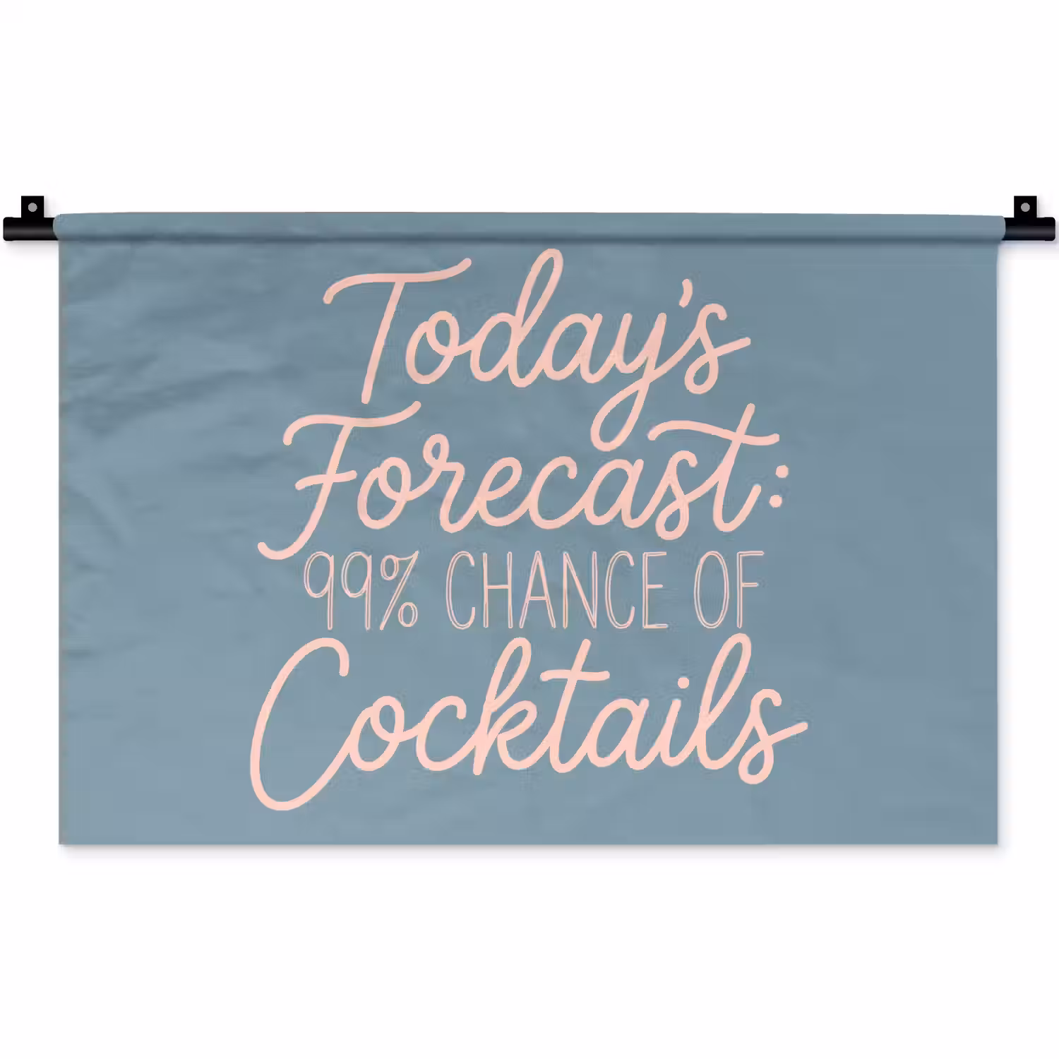 Today's Forecast - Cocktails - Blauw Wandkleed katoen klein -zz3d