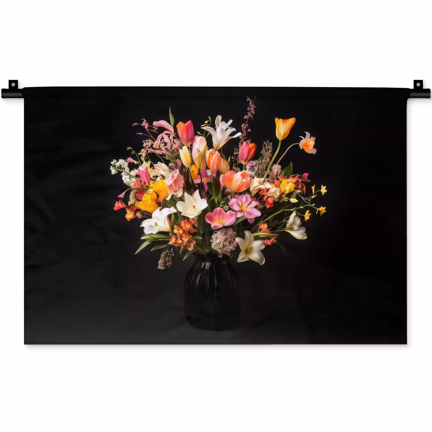 Vaas - Bloemen - Tulpen Wandkleed katoen klein -zz3d