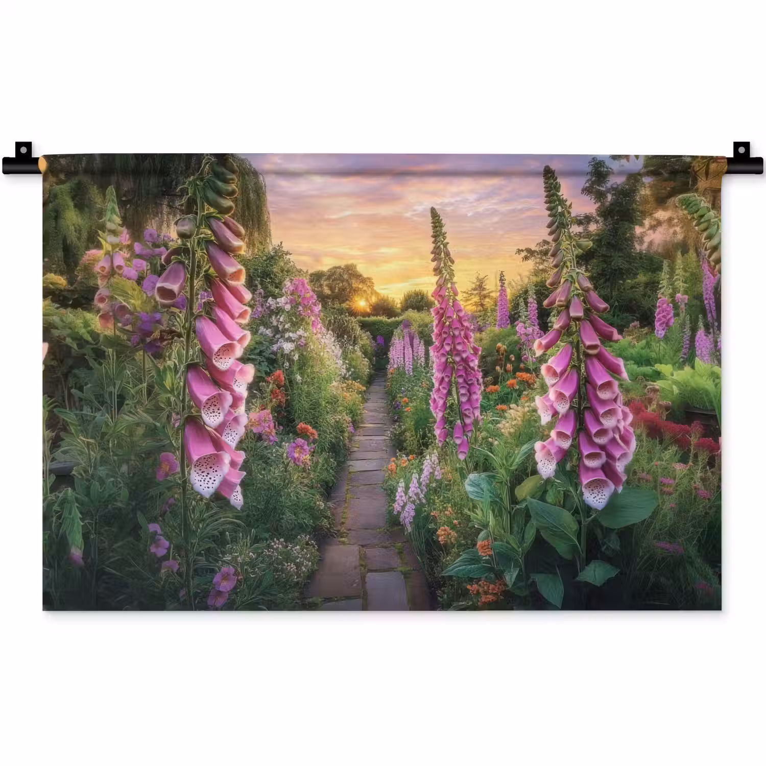 Vingerhoedskruid - Bloemen - Tuin Wandkleed katoen klein -zz3d
