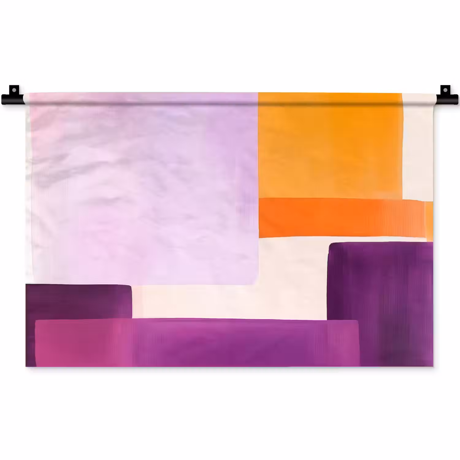 Vlakken - Abstract - Rechthoekig - Oranje Wandkleed katoen klein -zz3d