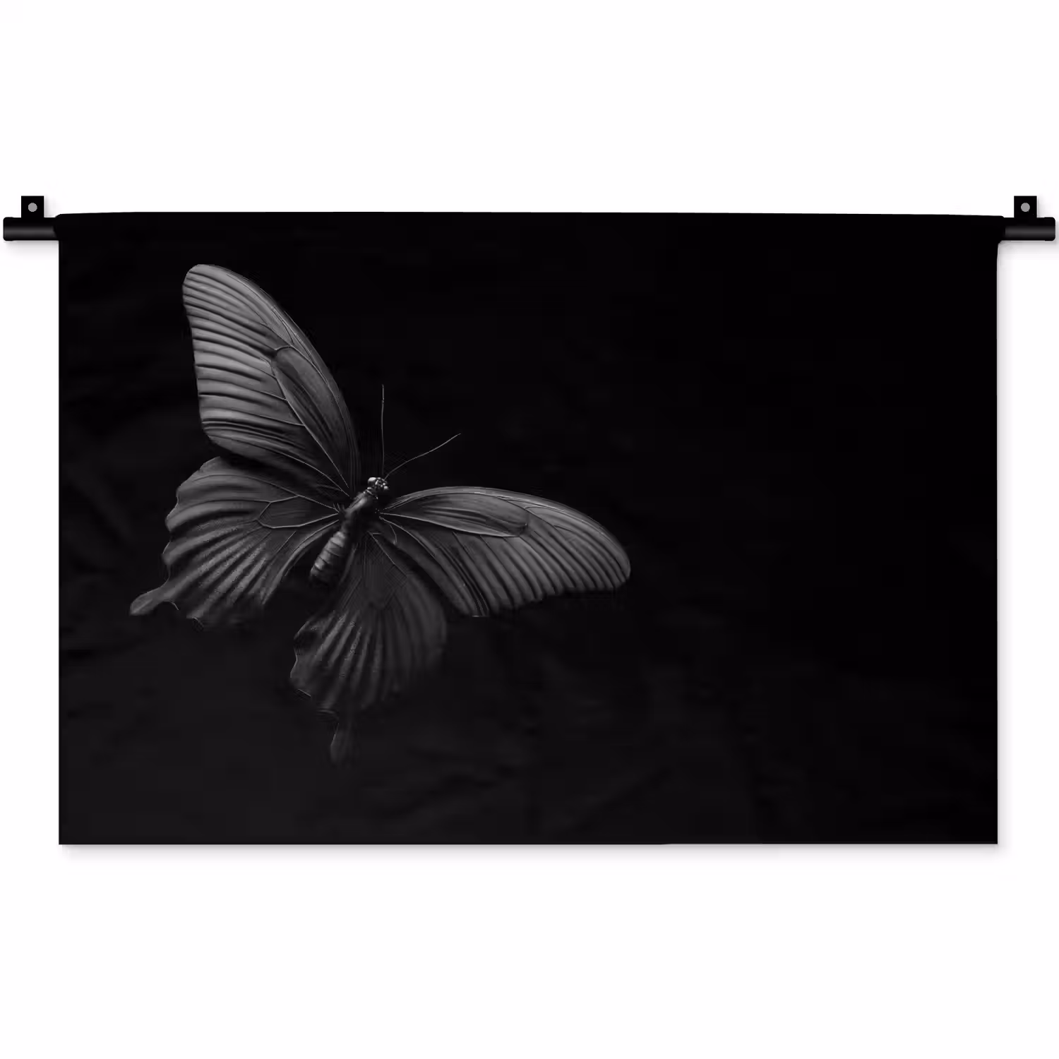 Vlinder - Zwart - Insect - Dieren Wandkleed katoen klein -zz3d