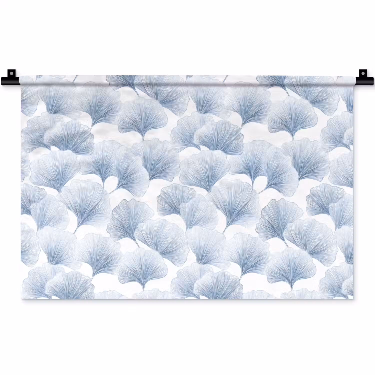 Waaier - Modern - Blauw Wandkleed katoen klein 269 -zz3d