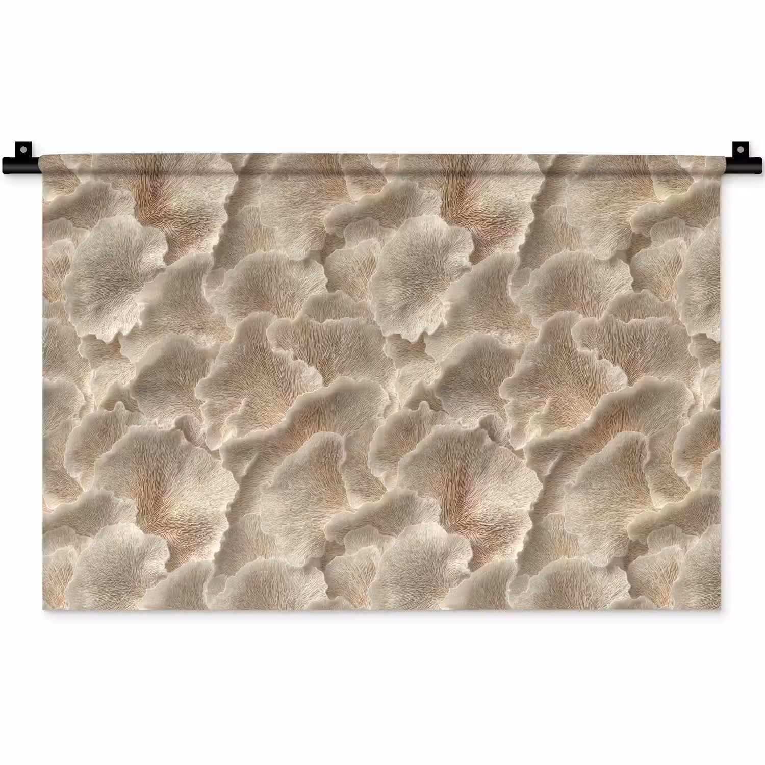 Waaierstructuren - Beige - Vezeltextuur Wandkleed katoen klein 269 -zz3d
