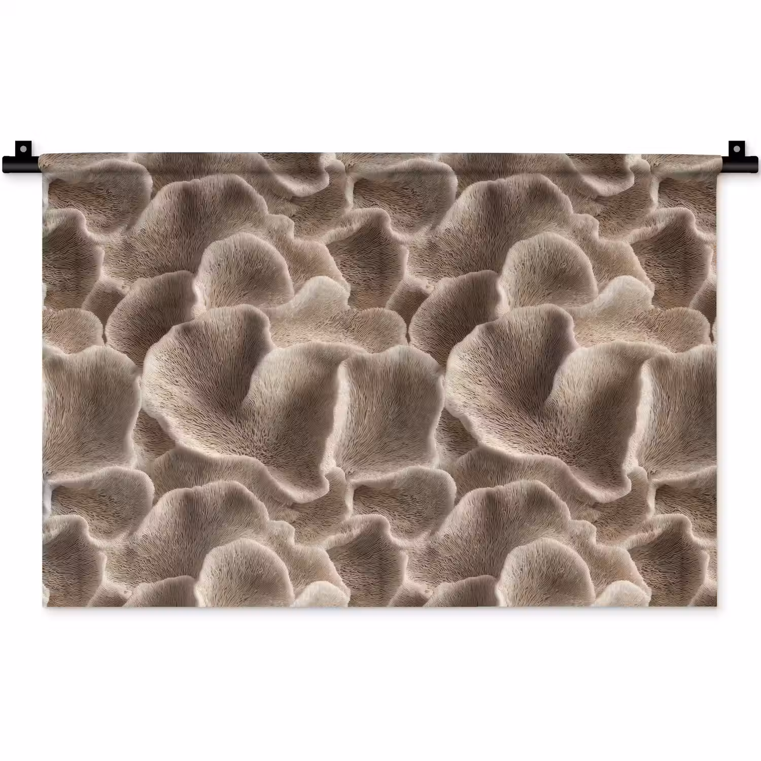 Waaiervorm - Beige - Vezel textuur Wandkleed katoen klein 269 -zz3d