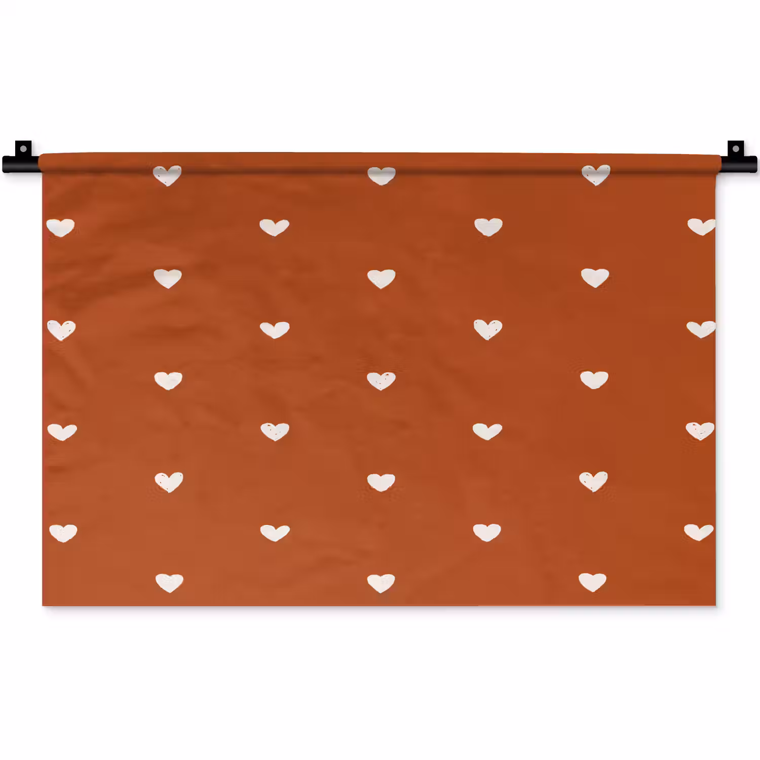 Wit - Hartjes - Patroon - Rood Wandkleed katoen klein 269 -zz3d