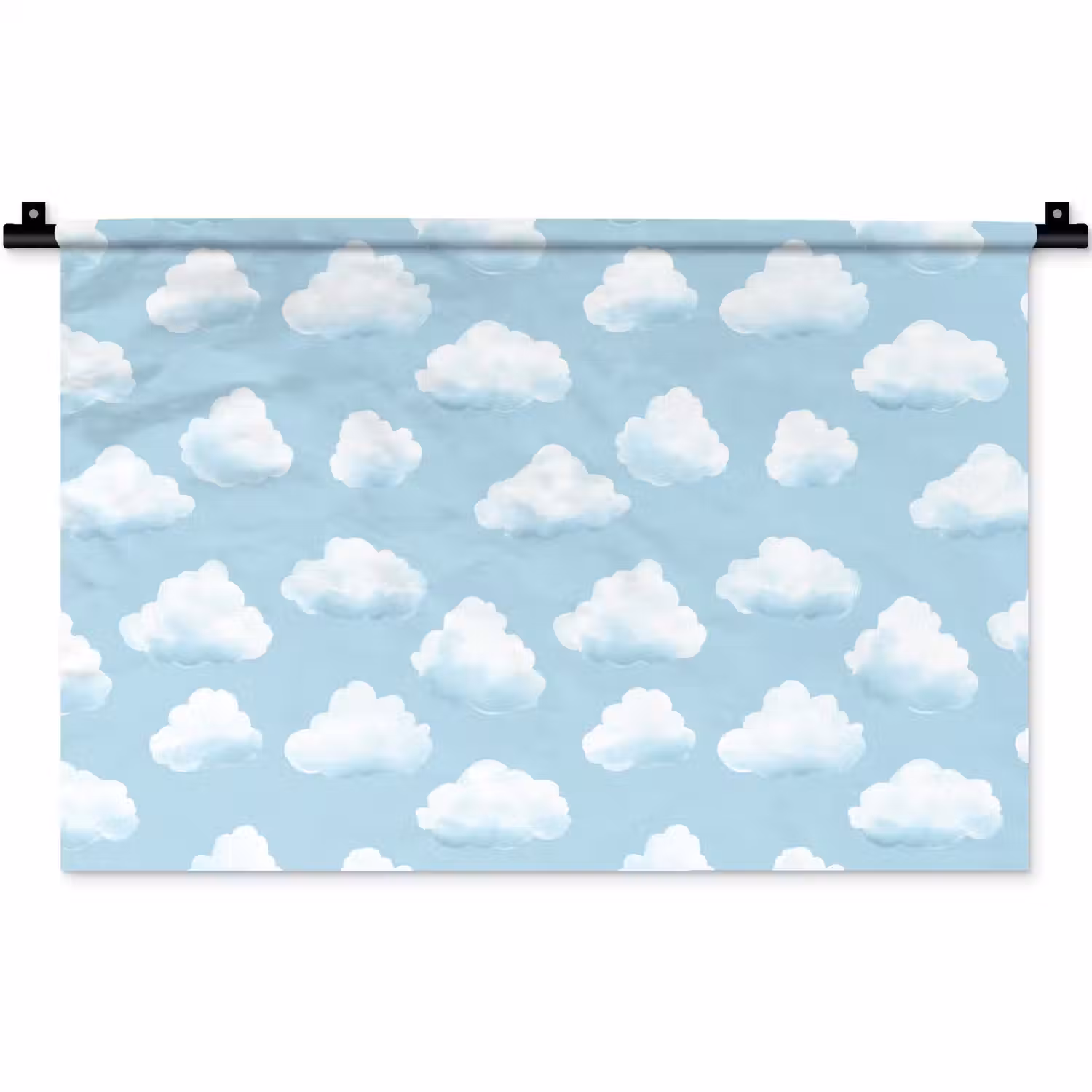 Wolken - Illustratie - Blauw Wandkleed katoen klein 269 -zz3d