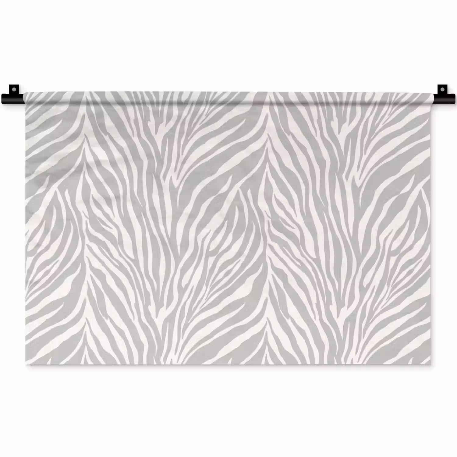 Zebra - Motief - Grijs Wandkleed katoen klein 269 -zz3d