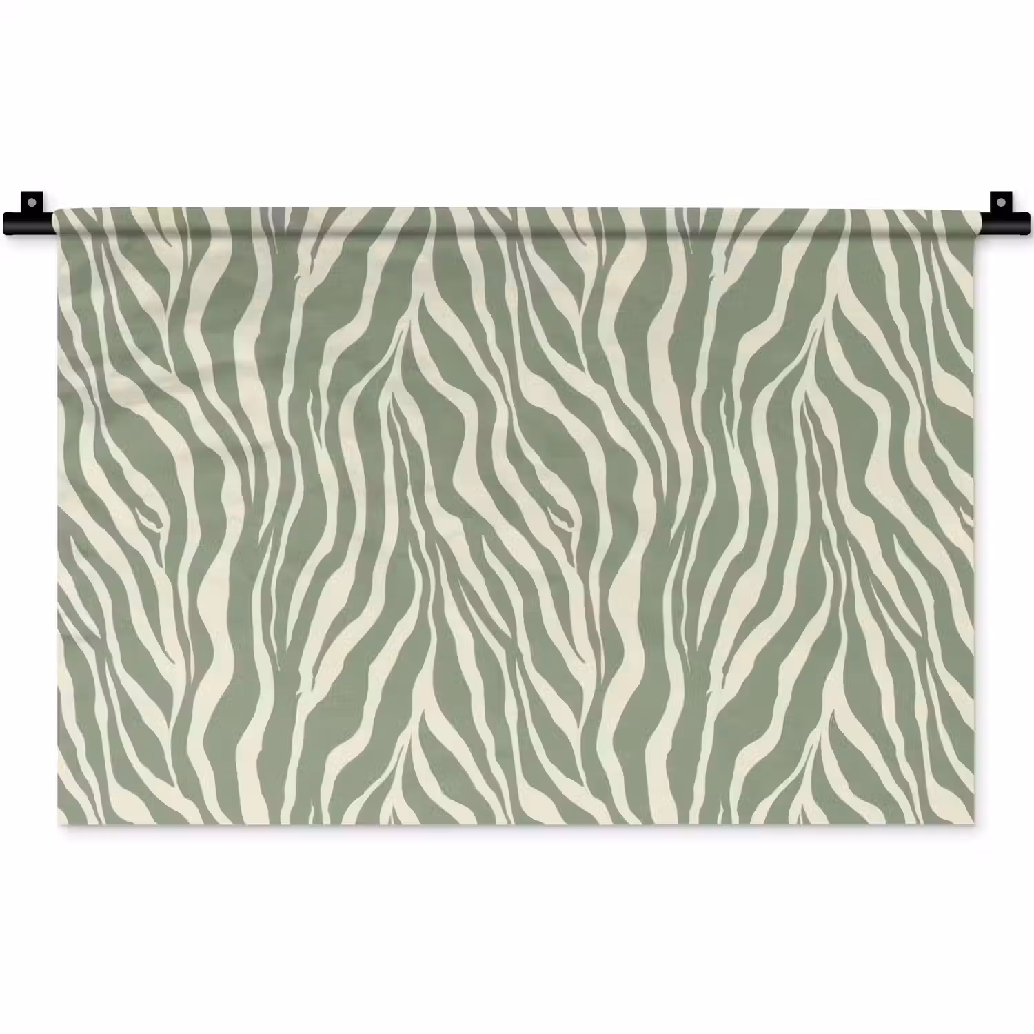 Zebra - Motief - Groen Wandkleed katoen klein 269 -zz3d