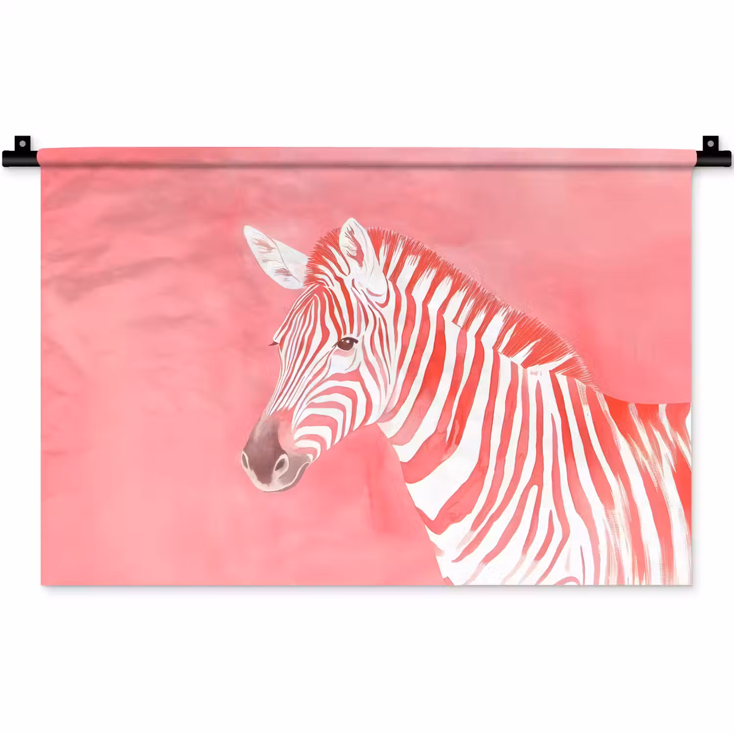 Zebra - Pink - Verf Wandkleed katoen klein -zz3d