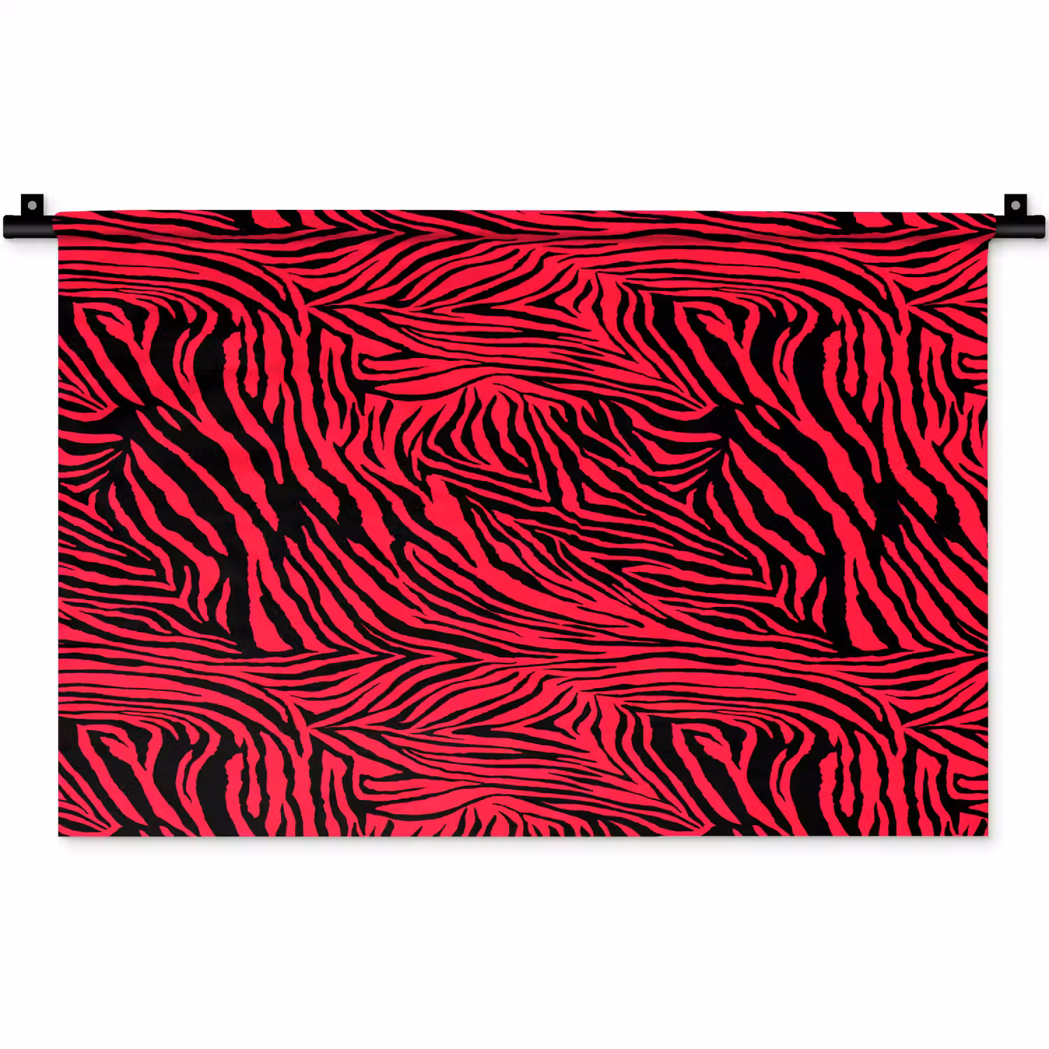 Zebra - Zwart - Roze - Neon Wandkleed katoen klein 269 -zz3d