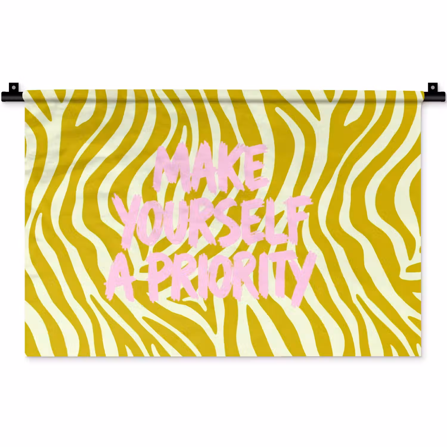 Zebraprint - Priority - Roze Wandkleed katoen klein -zz3d