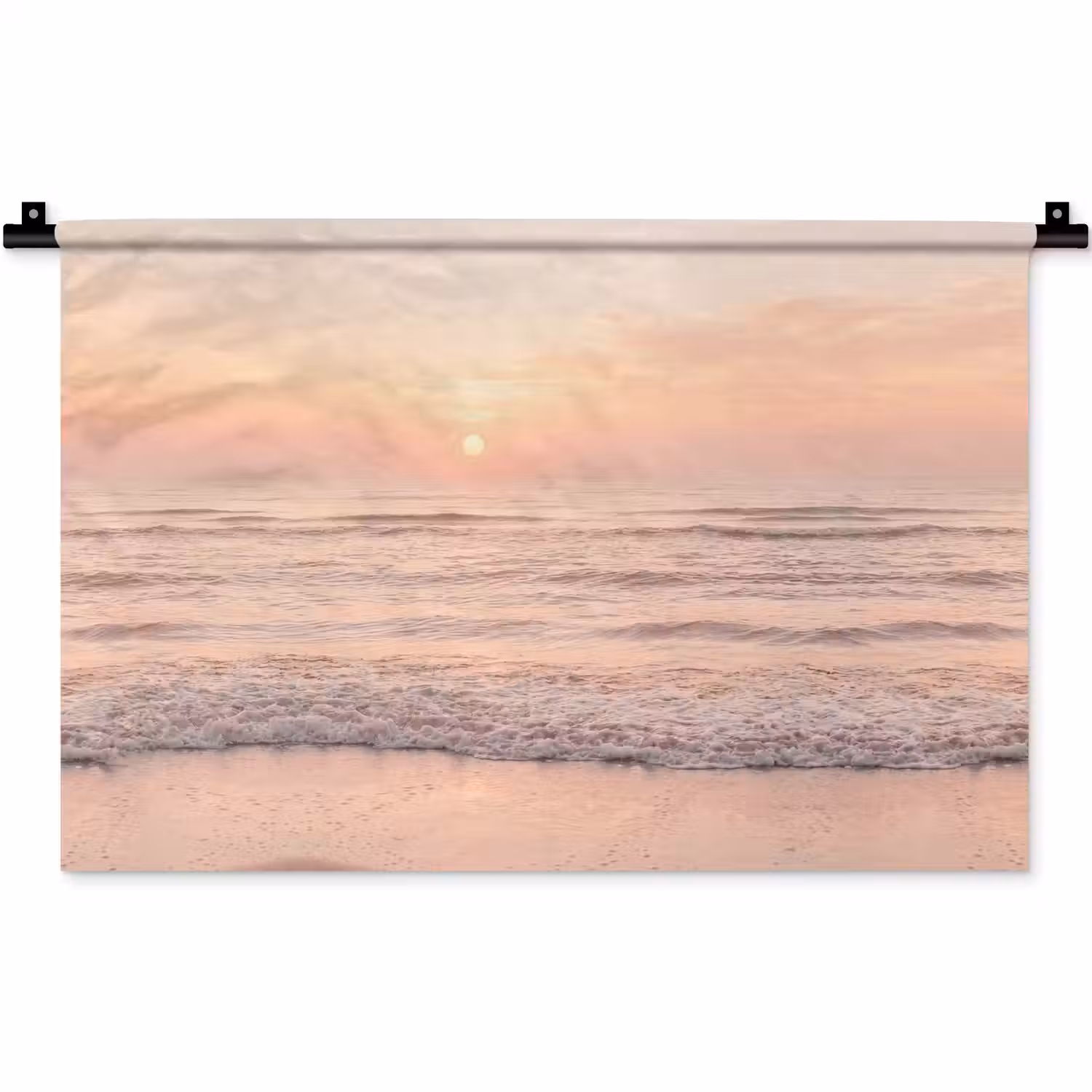 Zon - Strand - Roze Wandkleed katoen klein -zz3d