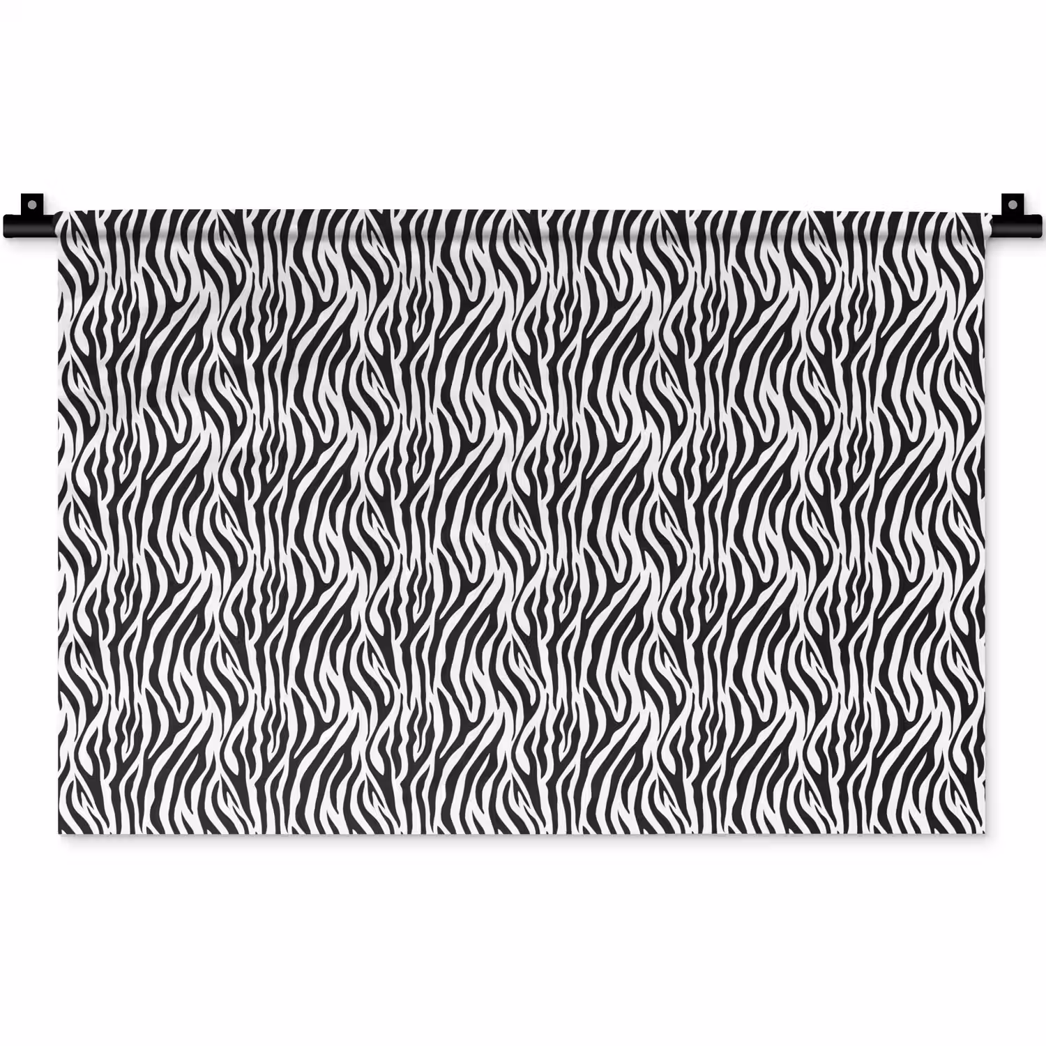 Zwart - Wit - Zebra - Patroon Wandkleed katoen klein 269 -zz3d