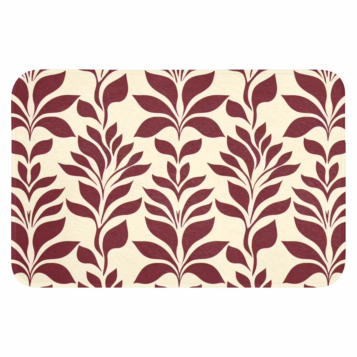 Abstract - Bladeren - Burgundy WCmat klein 1009 -3d