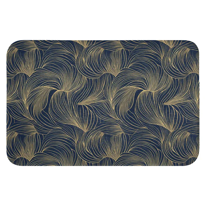 Abstract - Lijnen - Blauw - Goud WCmat klein 1009 -3d