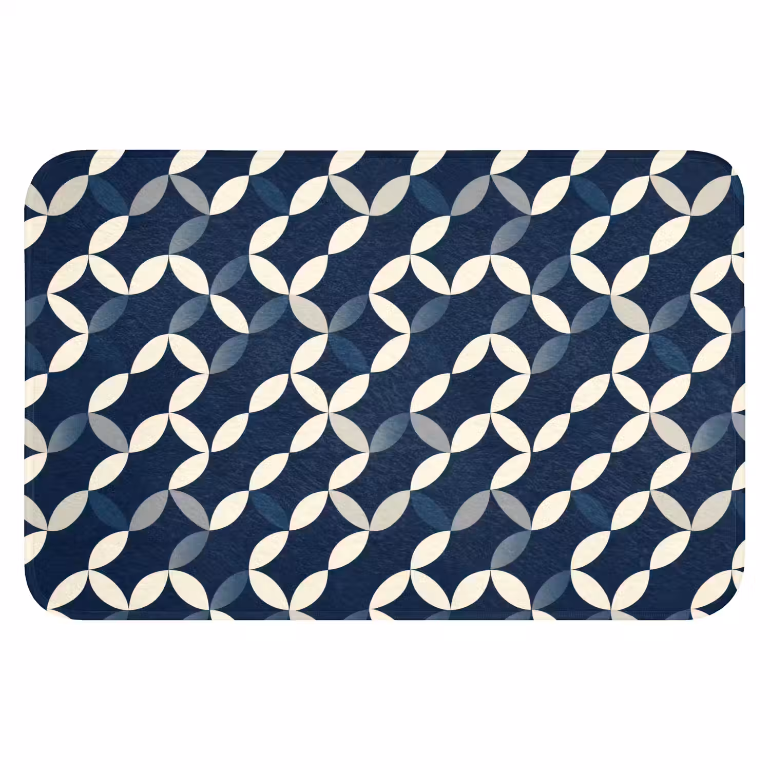 Abstract - Patroon - Blauw WCmat klein 1009 -3d