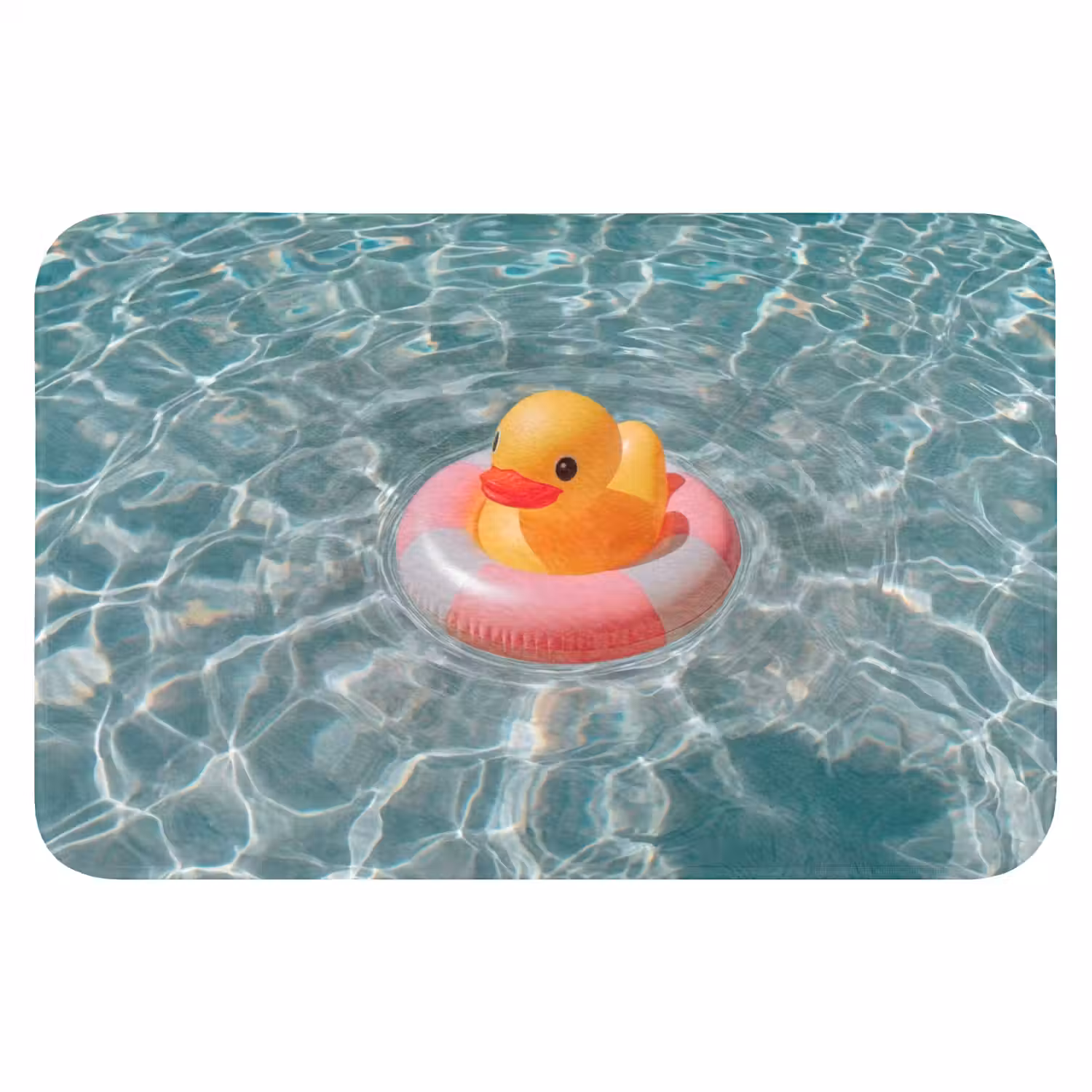 Badeend - Zwemband - Geel WCmat klein -3d