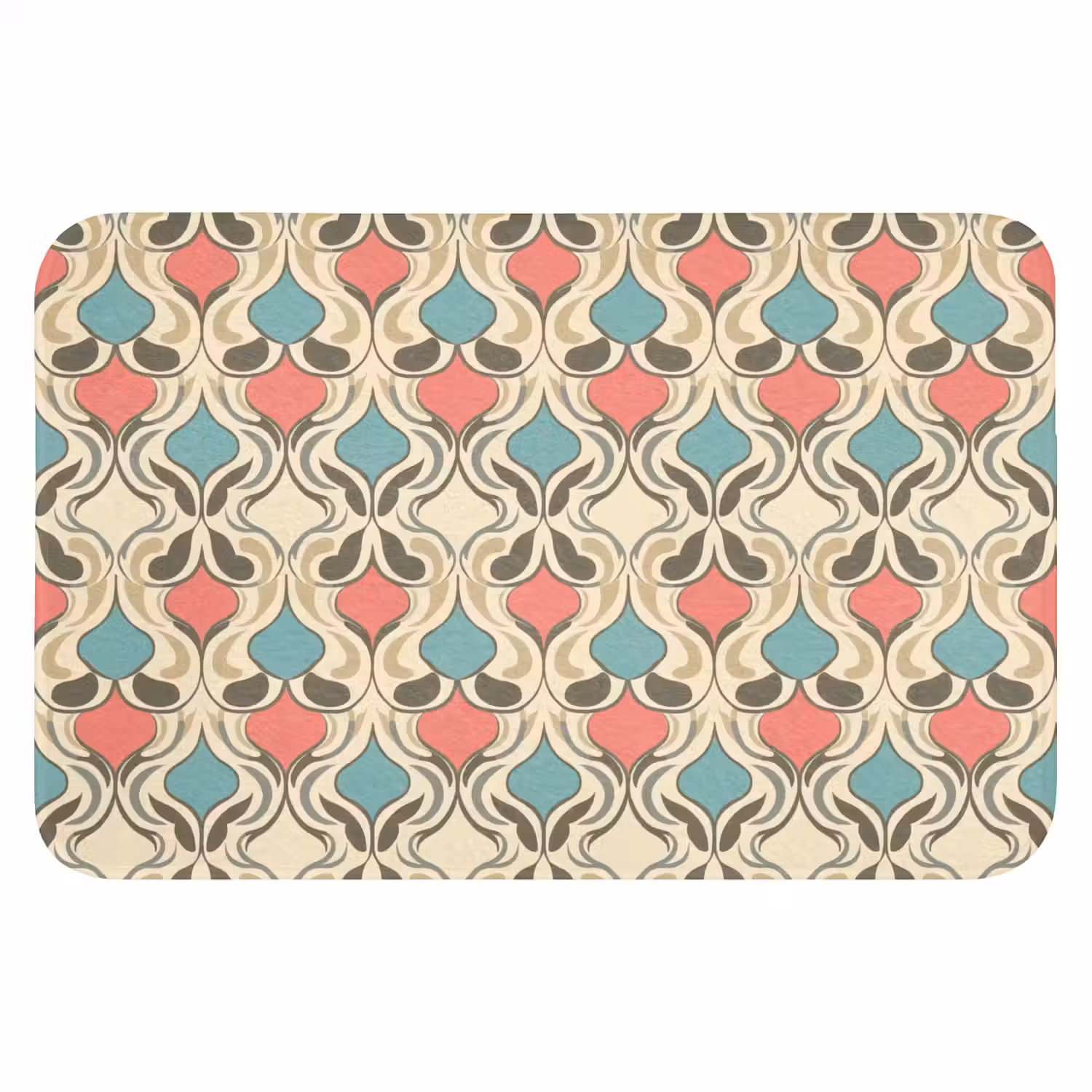 Barok - Retro - Kleurrijk WCmat klein 1009 -3d