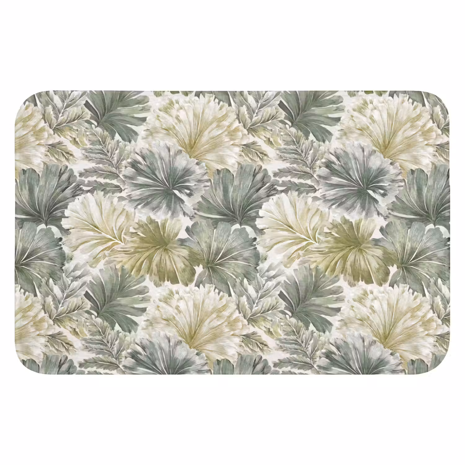 Bladeren - Botanisch - Groen WCmat klein 1009 -3d