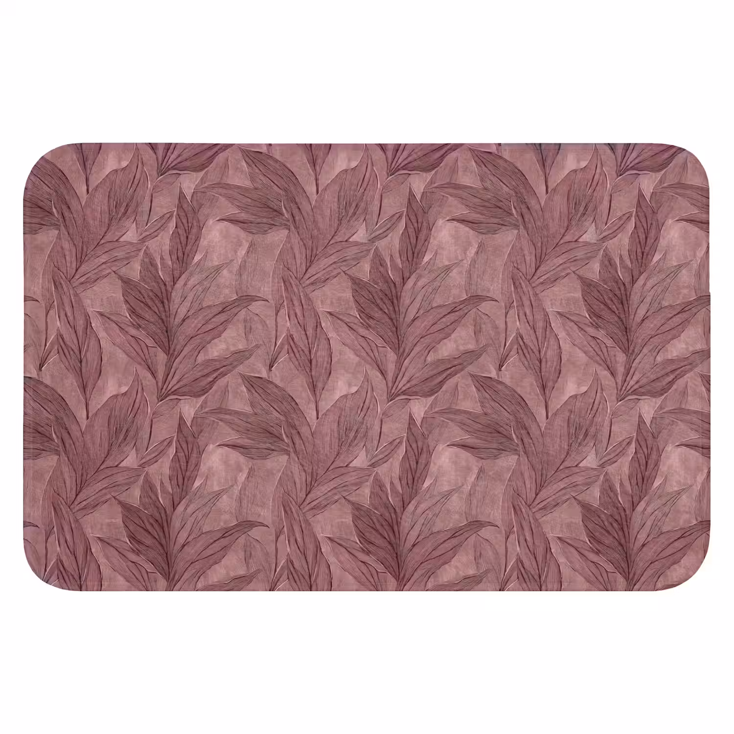 Bladeren - Patroon - Paars WCmat klein 1009 -3d