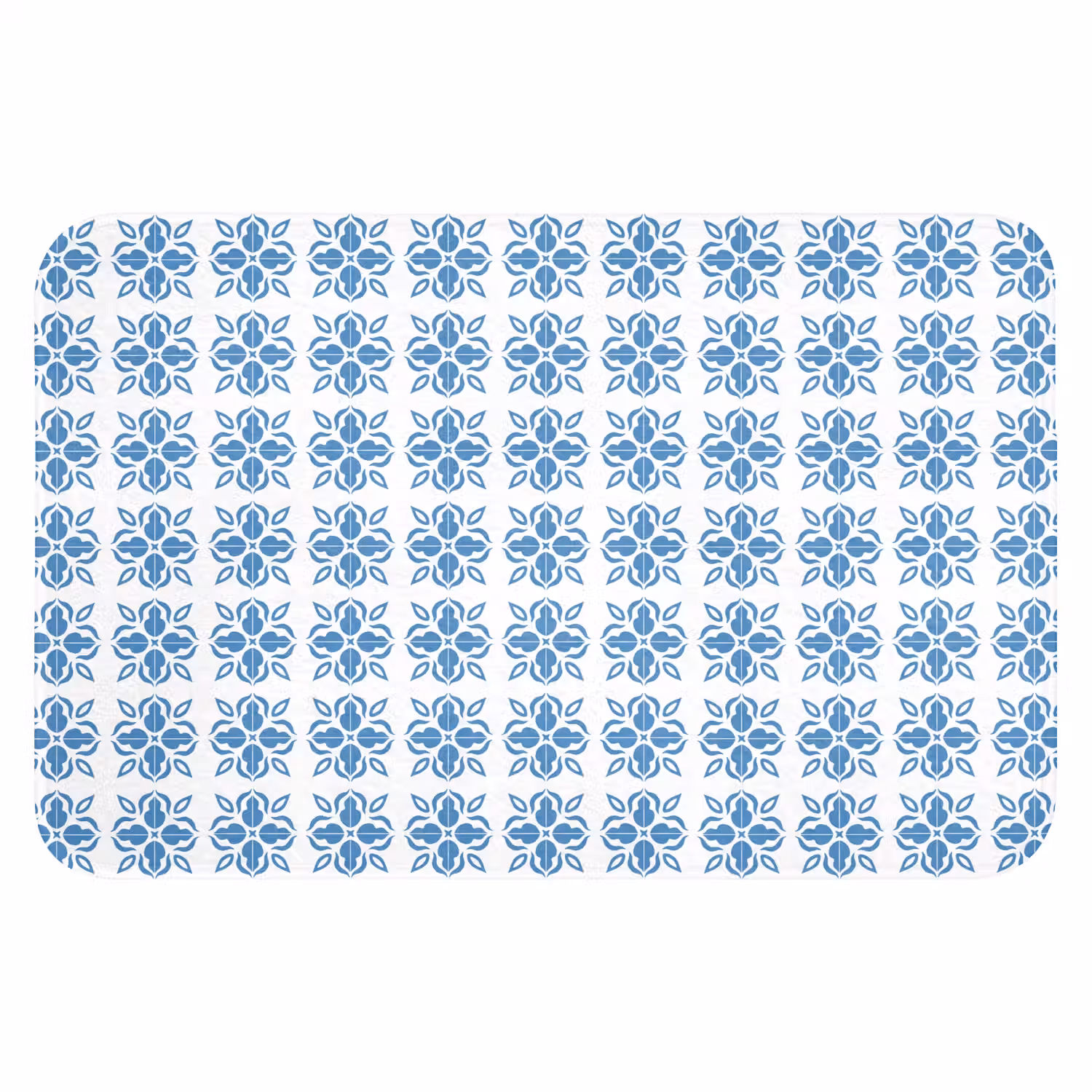 Blauw - Wit - Tegel - Patroon WCmat klein 1009 -3d